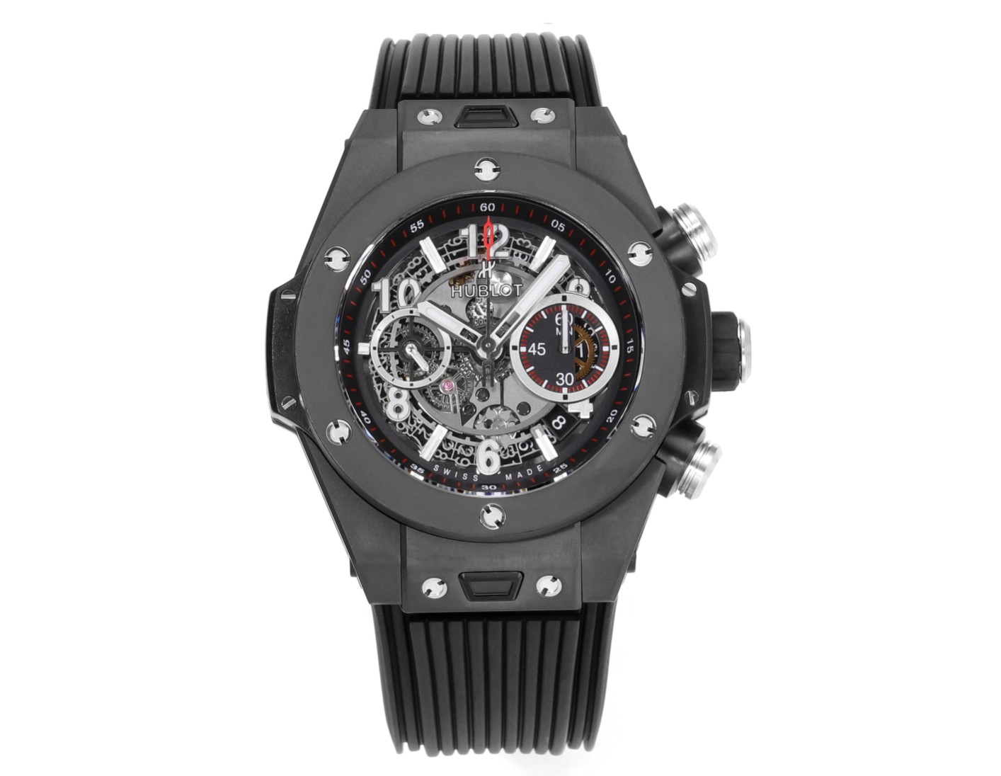 Hublot Big Bang Unico Black Ceramic Skeleton Dial Watch, 45mm, HUB1280 Movement