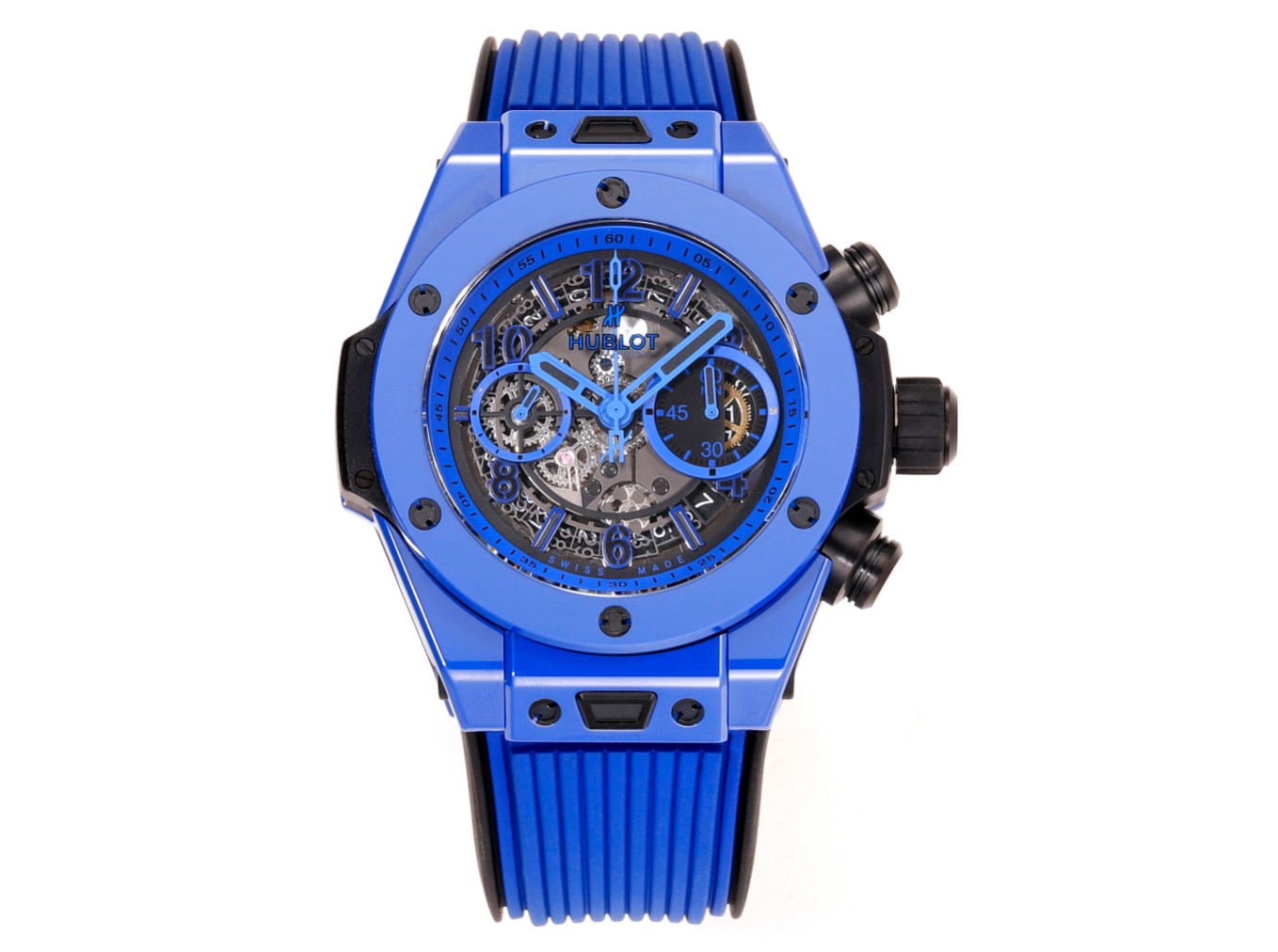 Hublot Big Bang Unico Blue Ceramic Skeleton Dial Watch, 45mm, HUB1280 Movement