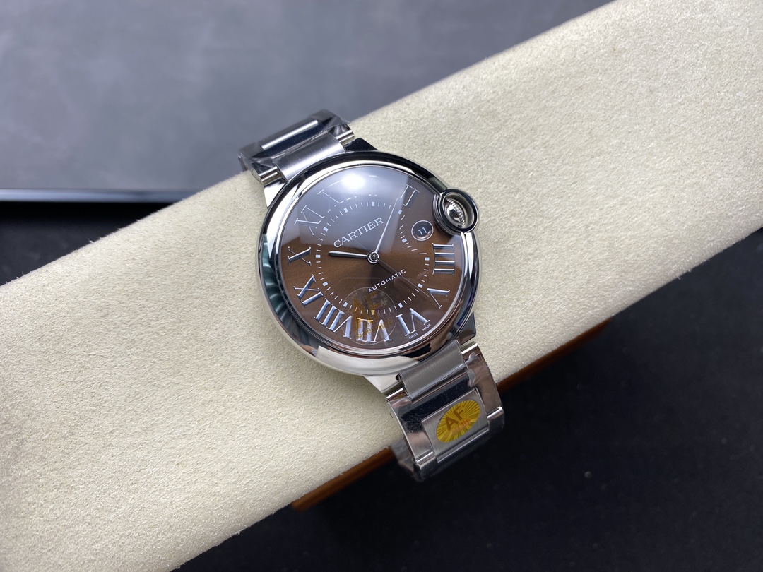 Cartier Ballon Bleu de Cartier Brown Dial Stainless Steel Watch, 42mm, Automatic Movement