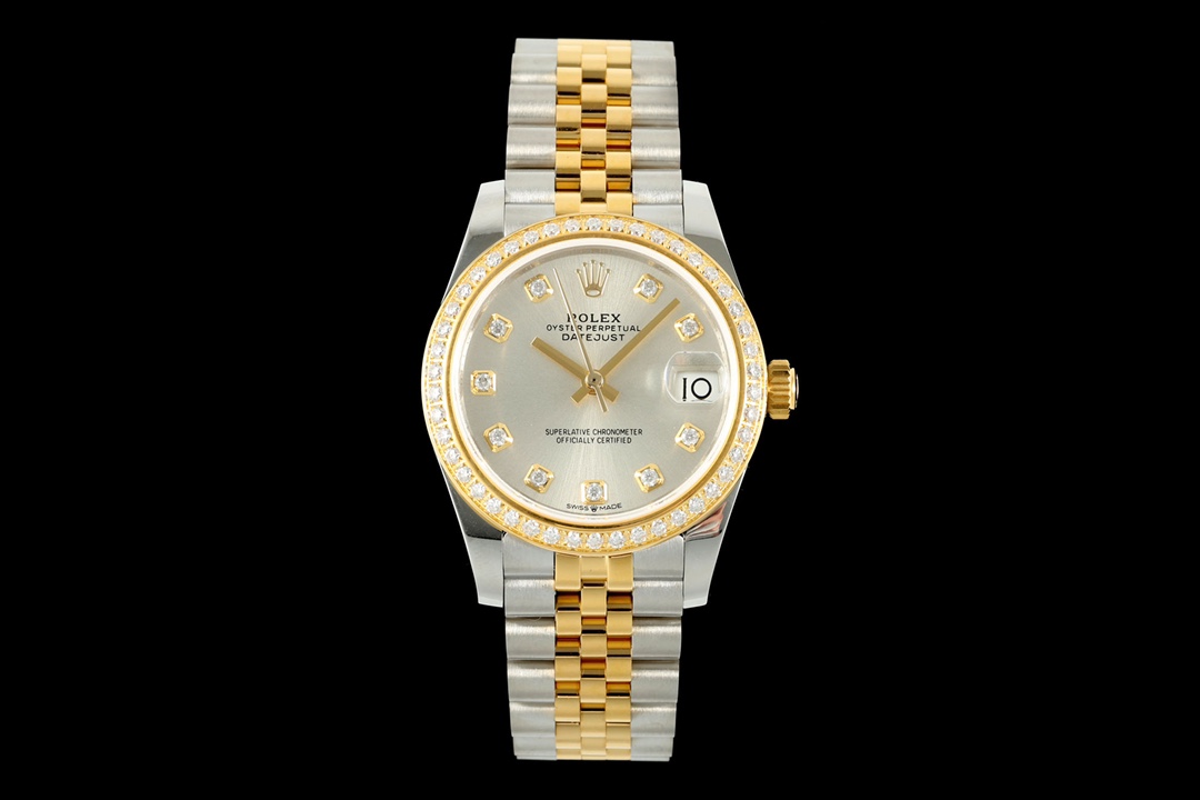 Rolex Datejust Diamond - Set Silver Dial Two - Tone (Stainless Steel & Yellow Gold) Watch, 31mm, Automatic Movement