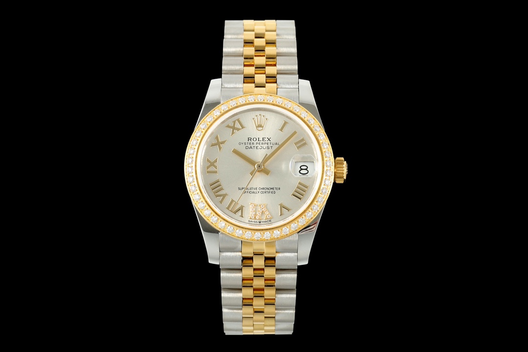 Rolex Datejust Diamond - Set Silver Dial Two - Tone (Stainless Steel & Yellow Gold) Watch, 31mm, Automatic Movement