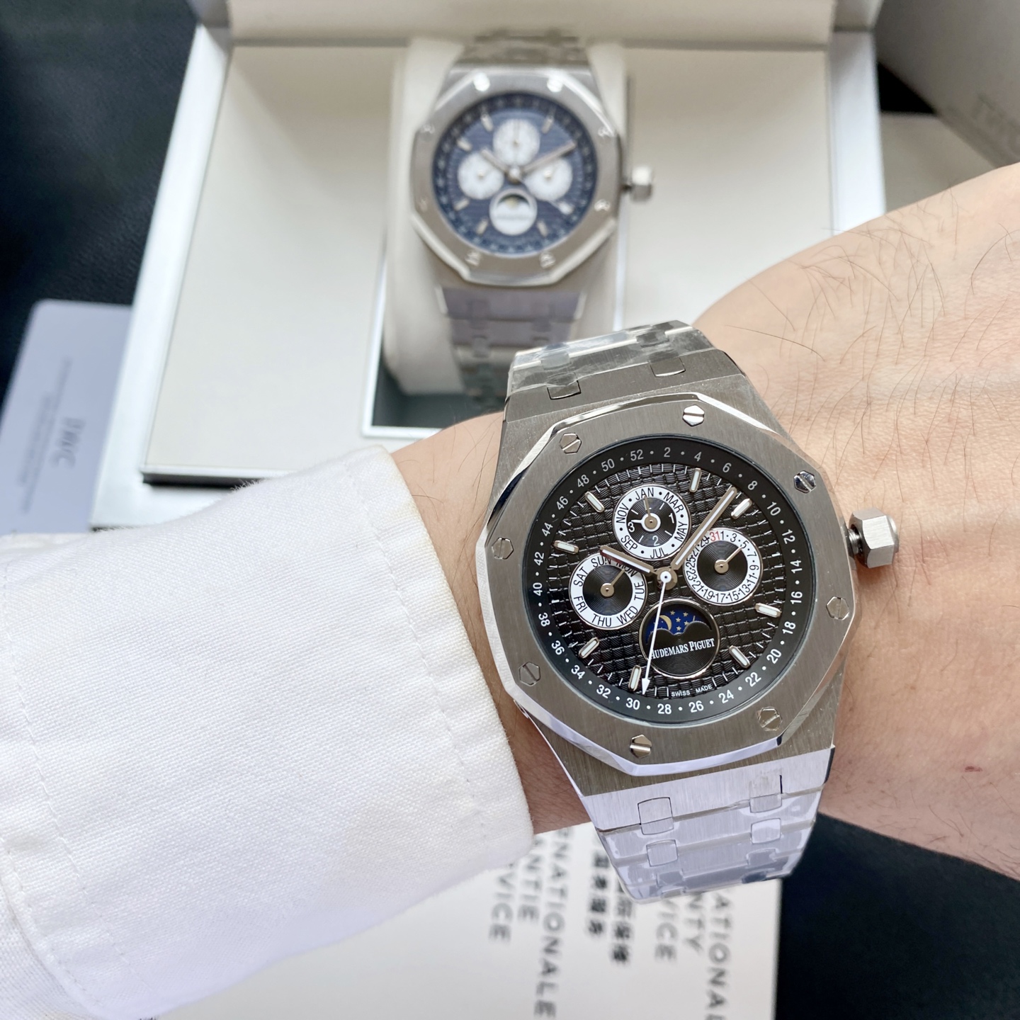 Audemars Piguet Royal Oak Perpetual Calendar Black Dial Stainless Steel Watch, 41mm, Automatic Movement