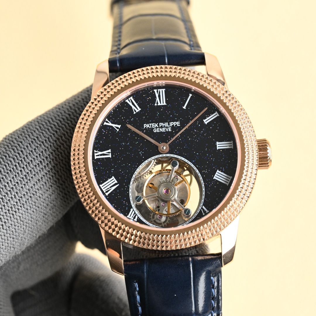 Patek Philippe Tourbillon White Dial Rose Gold - Toned Stainless Steel Watch, 40mm, Manual Mechanical Movement