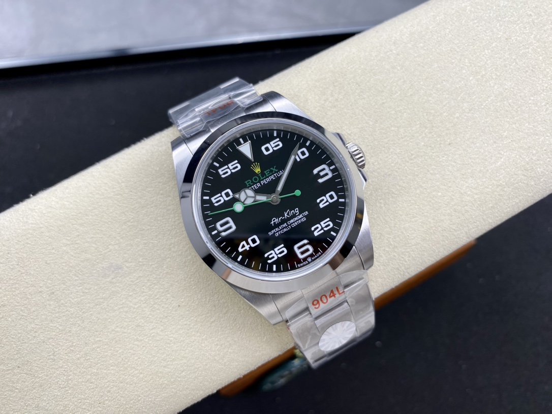 Rolex Air - King Black Dial Stainless Steel Watch, 40mm, Automatic Movement