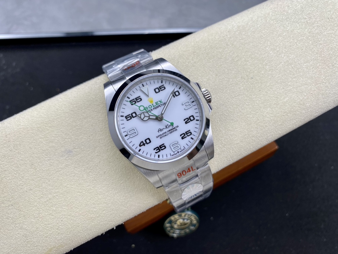 Rolex Air - King White Dial Stainless Steel Watch, 40mm, Automatic Movement