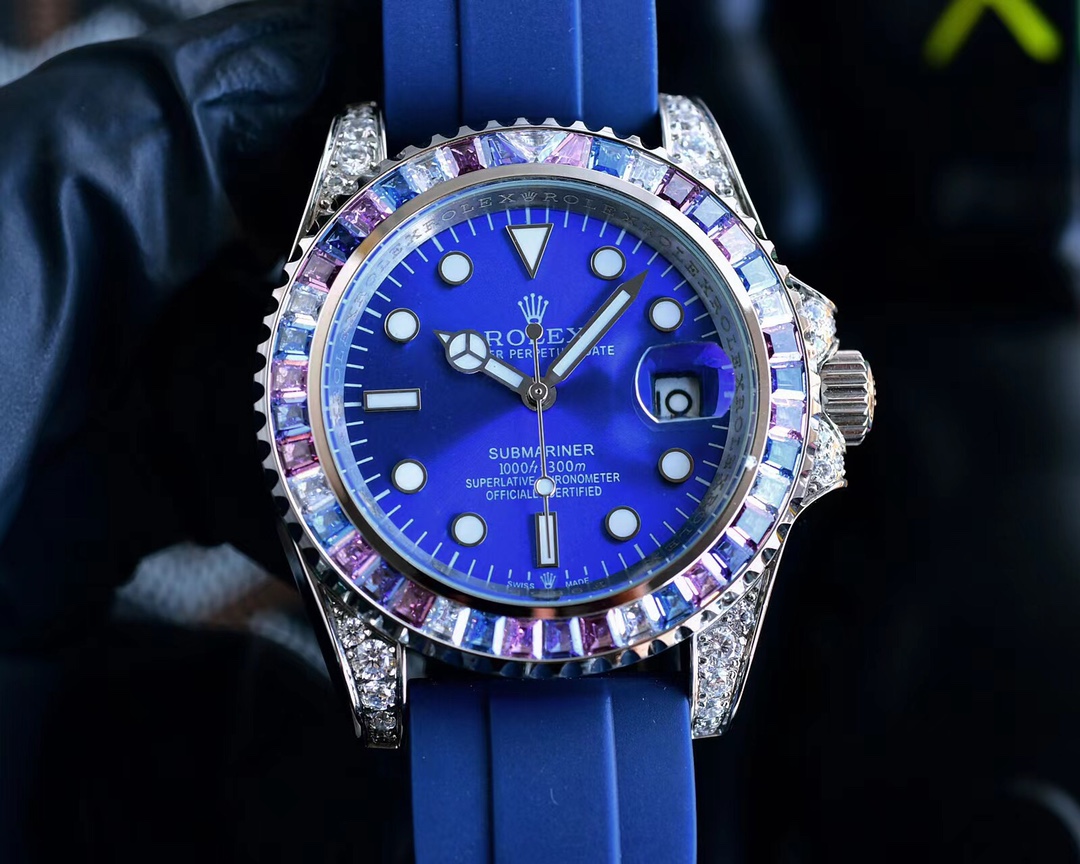Rolex Submariner Blue Dial Stainless Steel Watch, 40mm, Automatic Movement