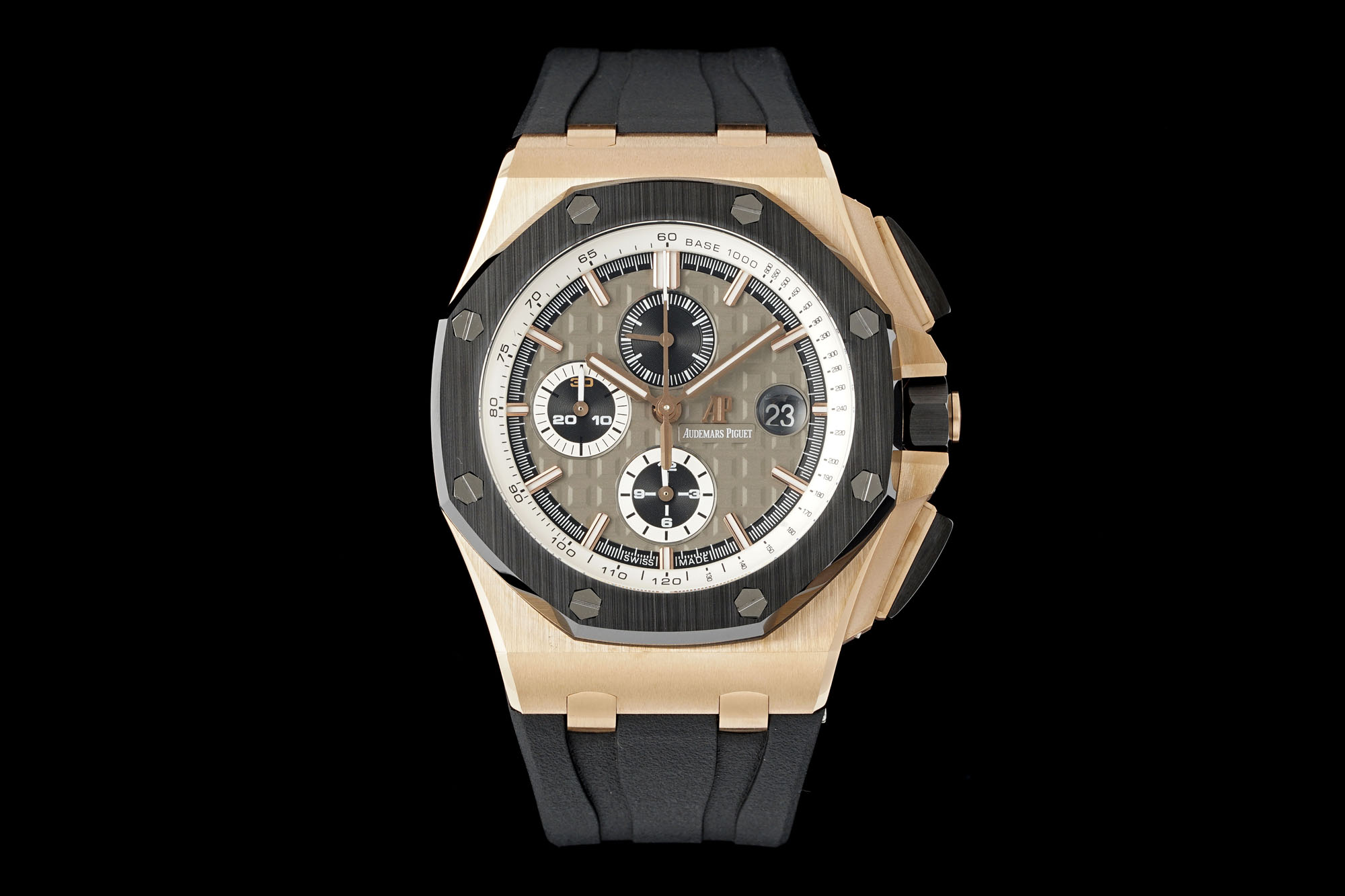 Audemars Piguet Royal Oak Offshore Chronograph Grey Dial Rose Gold Watch, 44mm, Automatic Movement
