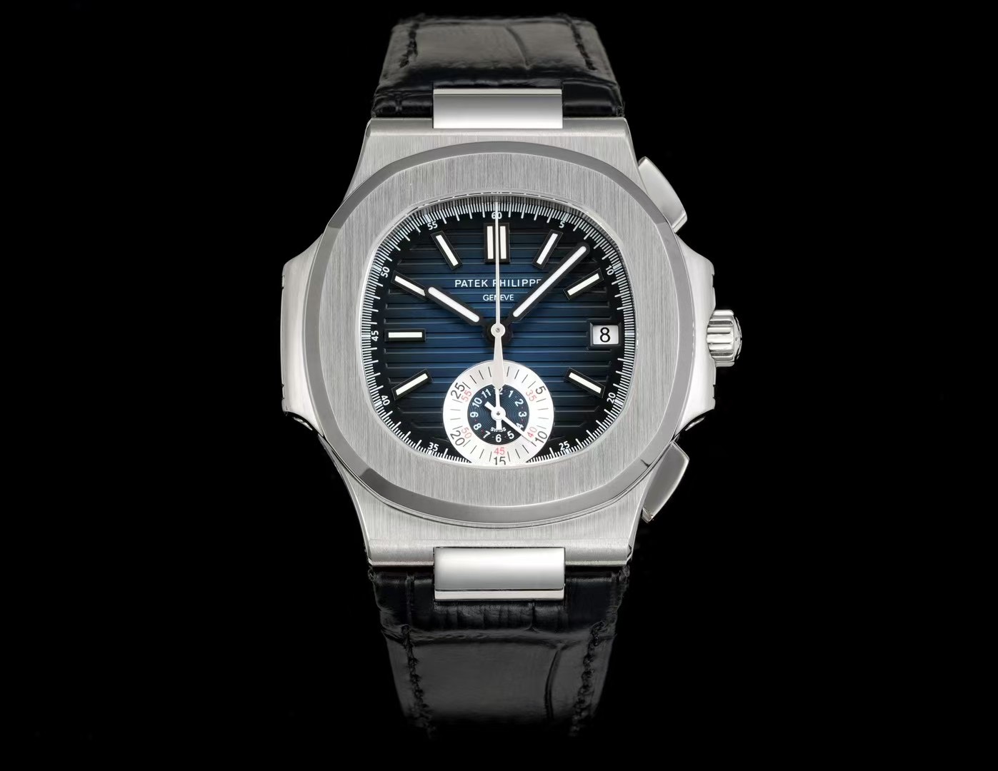 Patek Philippe Nautilus Blue Dial Stainless Steel Watch, 40mm, Automatic Movement
