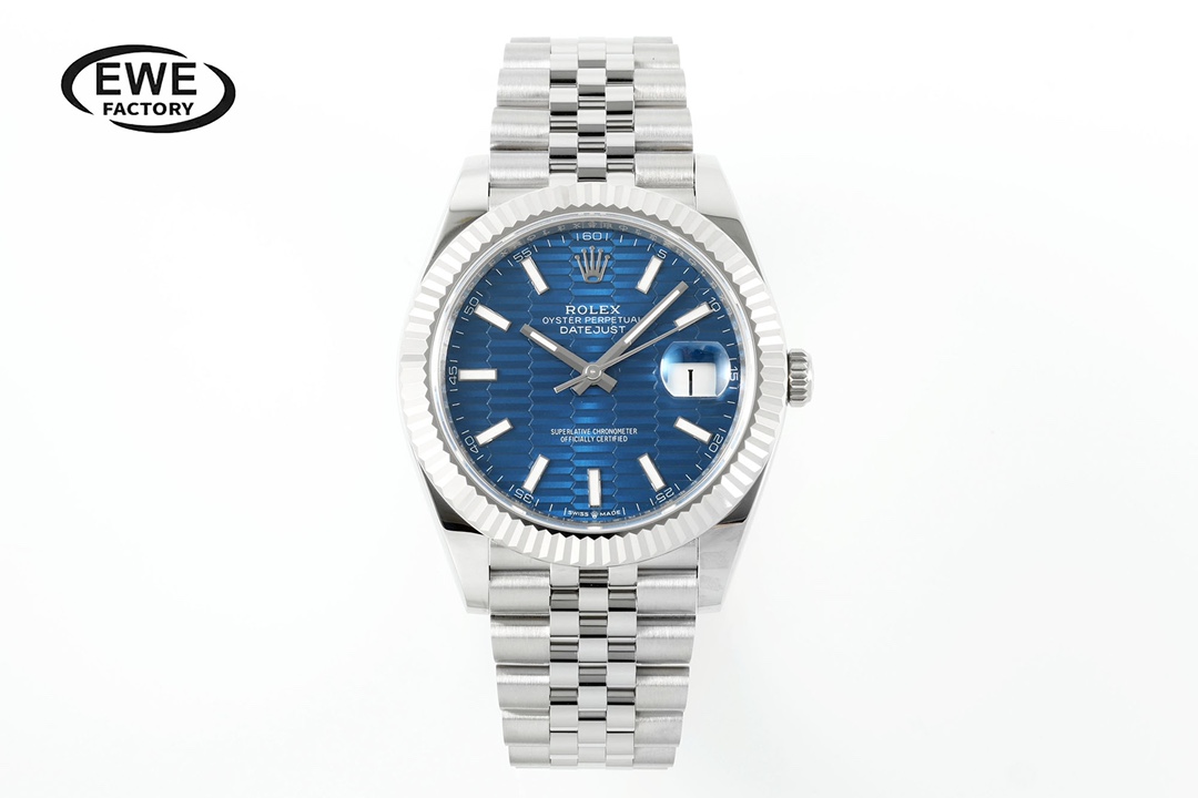 Rolex Datejust Blue Dial Stainless Steel Watch, 41mm, Automatic Movement
