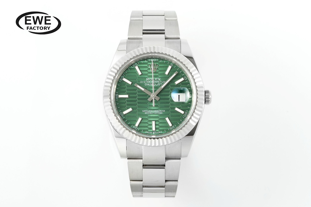 Rolex Datejust Green Dial Stainless Steel Watch, 41mm, Automatic Movement