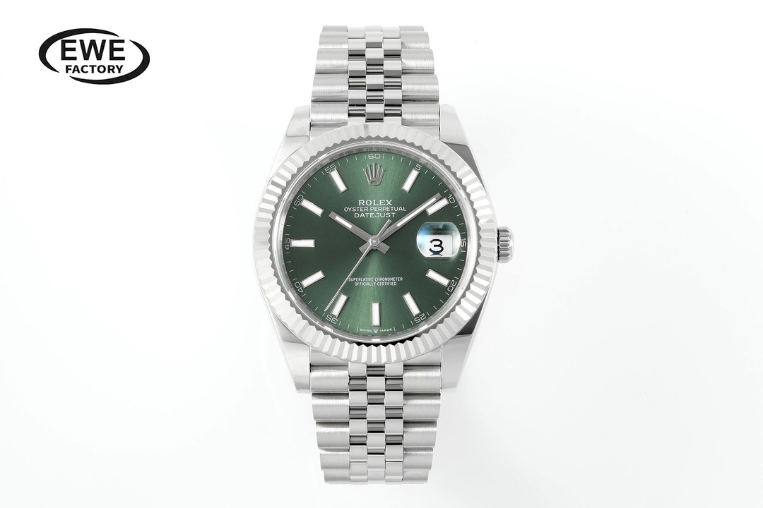 Rolex Datejust Green Dial Stainless Steel Watch, 41mm, Automatic Movement