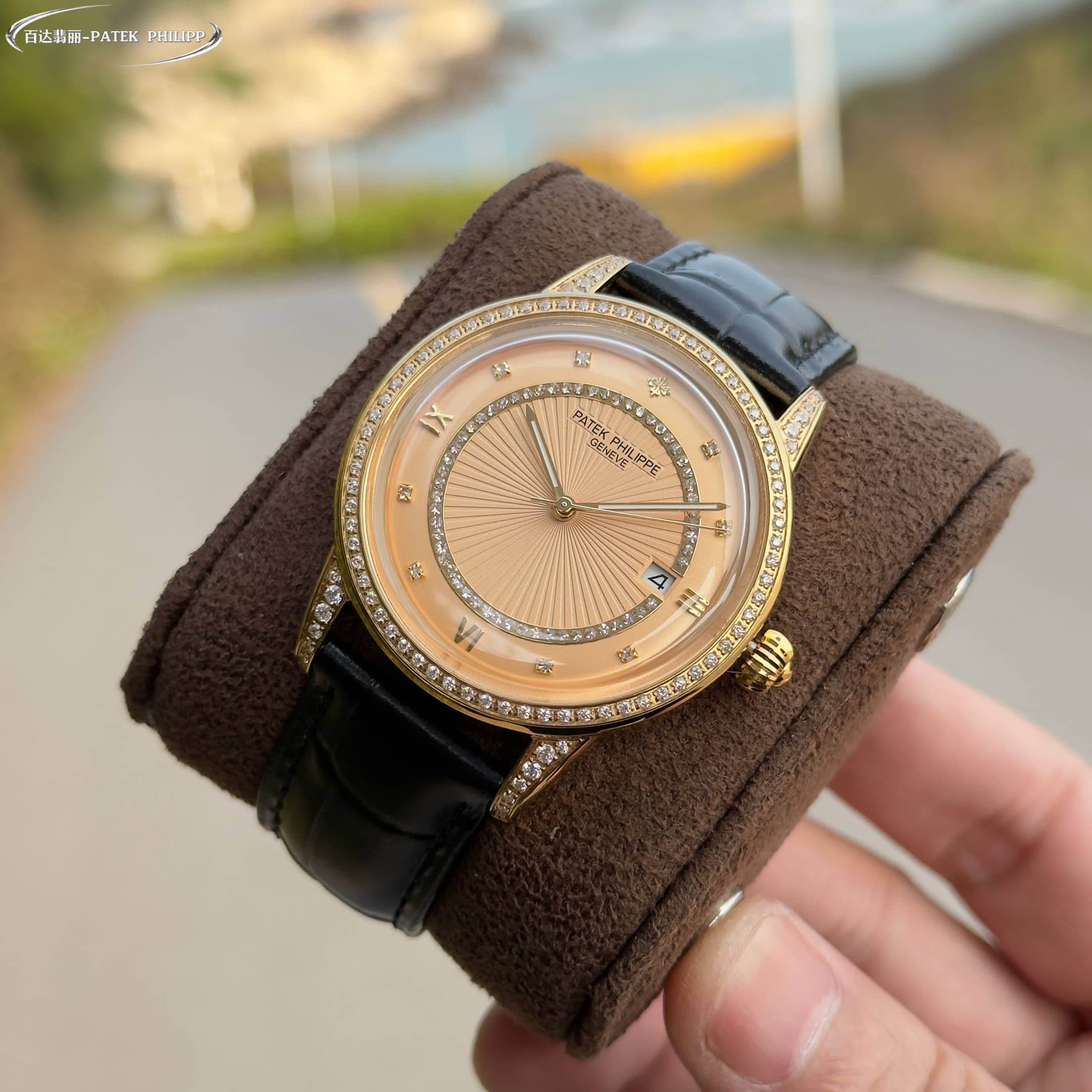 Patek Philippe Calatrava Diamond - Accented White Dial 18K Rose Gold & Stainless Steel Watch, 38mm, Automatic Movement