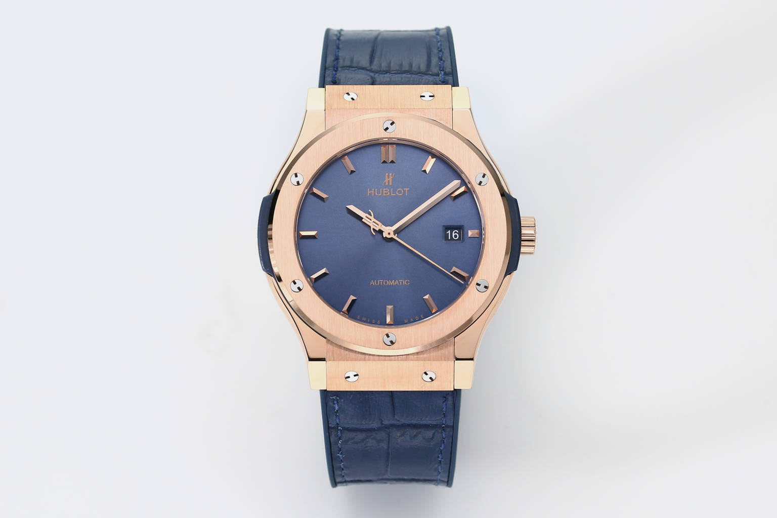 Hublot Classic Fusion Navy Blue Dial 18K Rose Gold Watch, 42mm, Automatic Movement