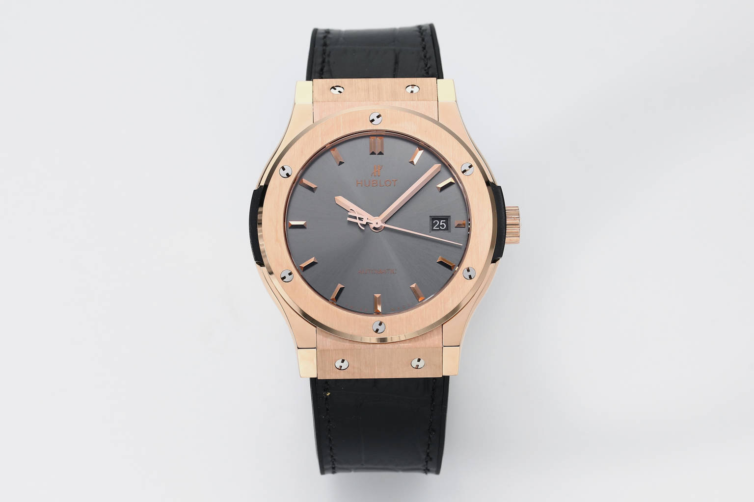 Hublot Classic Fusion Grey Dial 18K Rose Gold Watch, 42mm, Automatic Movement