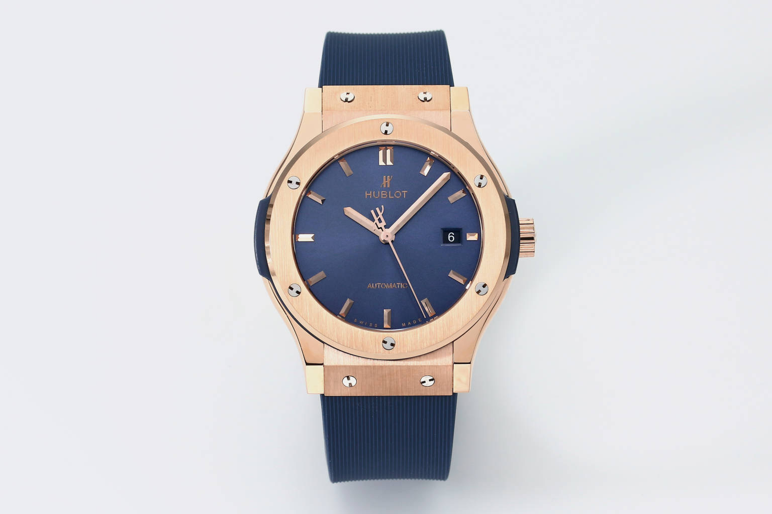 Hublot Classic Fusion Navy Blue Dial 18K Rose Gold Watch, 42mm, Automatic Movement