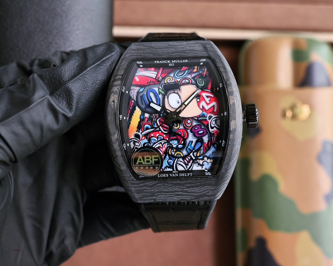 Franck Muller V45 SC DT Graffiti - Art Tonneau Watch, 45mm, Automatic Movement