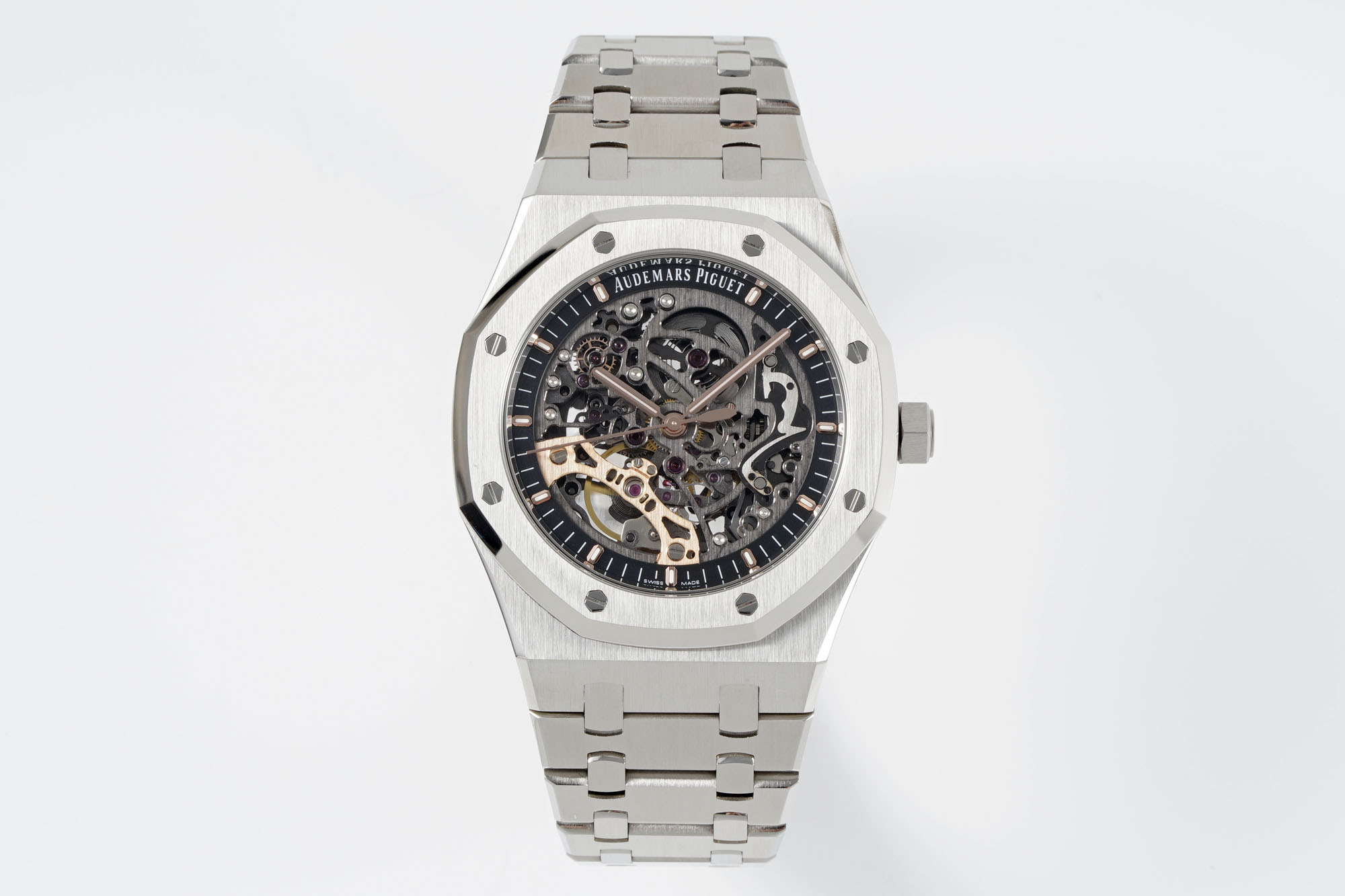 Audemars Piguet Royal Oak 41mm Skeleton Dial Stainless Steel Watch, Calibre 3120