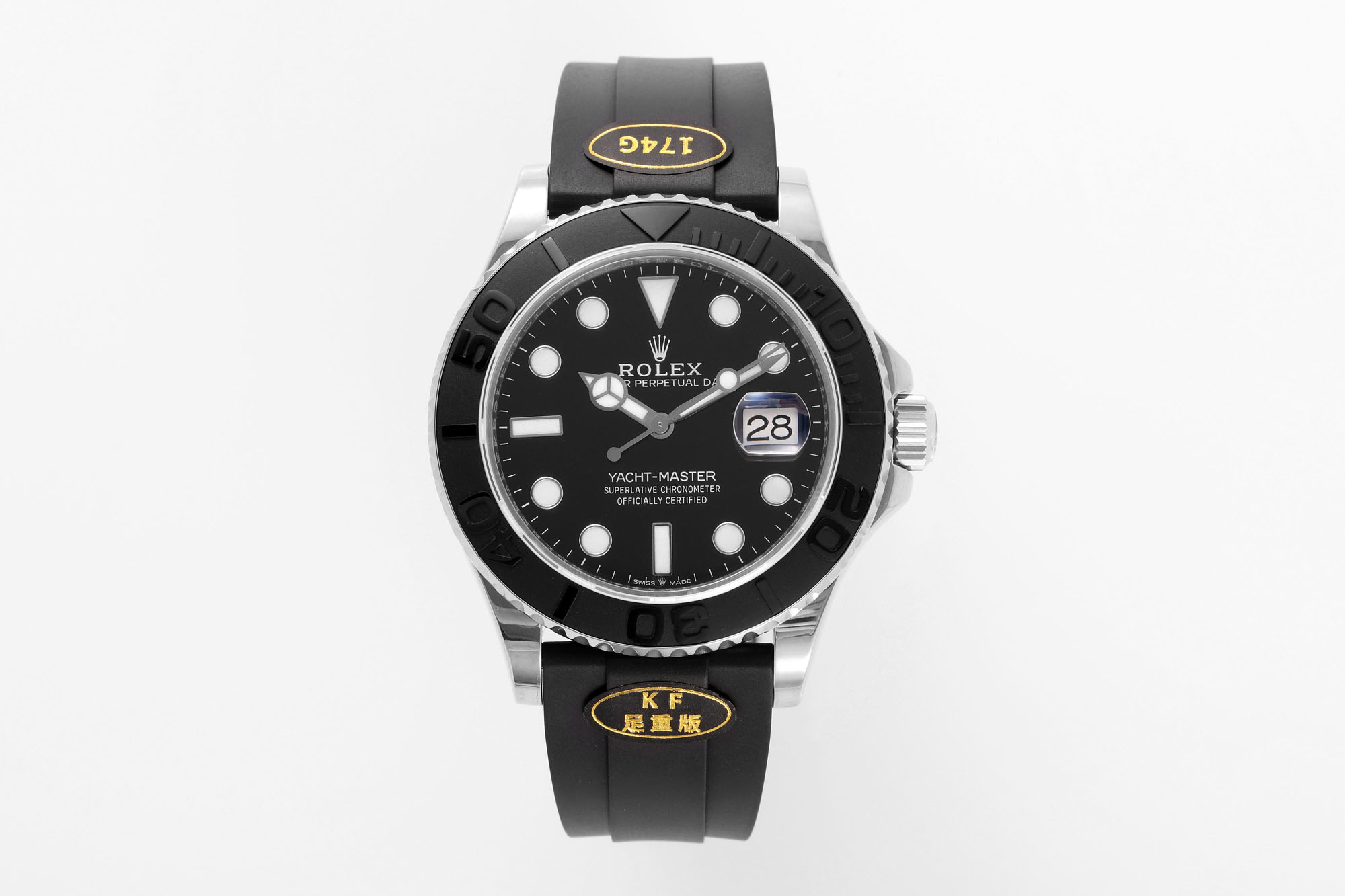 Rolex Yacht - Master 40mm Black Dial Stainless Steel & Rubber Watch, Calibre 3235