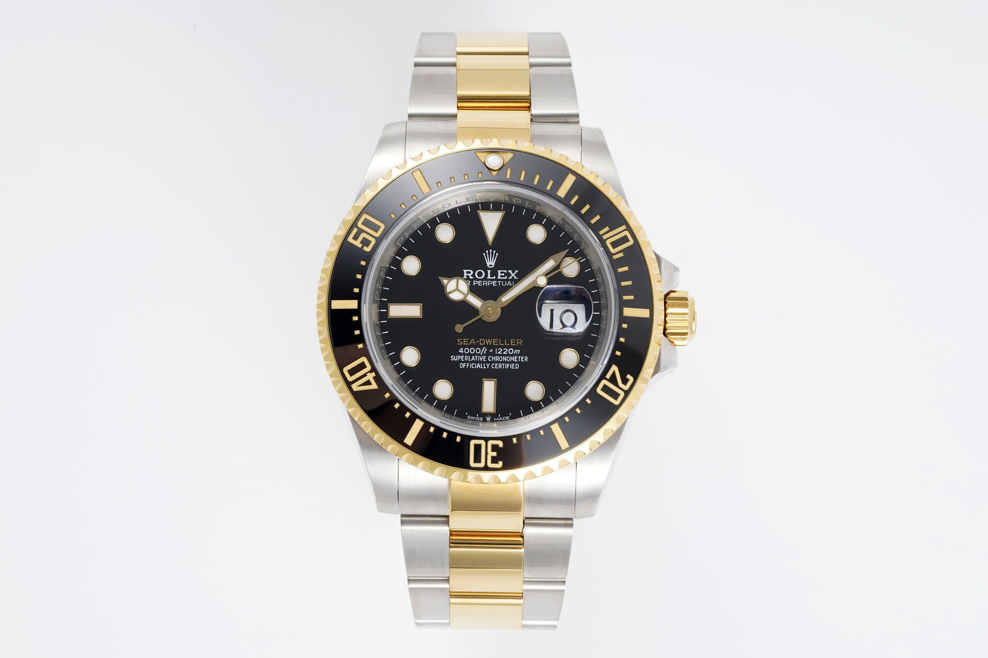 Rolex Sea - Dweller 43mm Black Dial Two - Tone Gold & Steel Watch, Calibre 3235