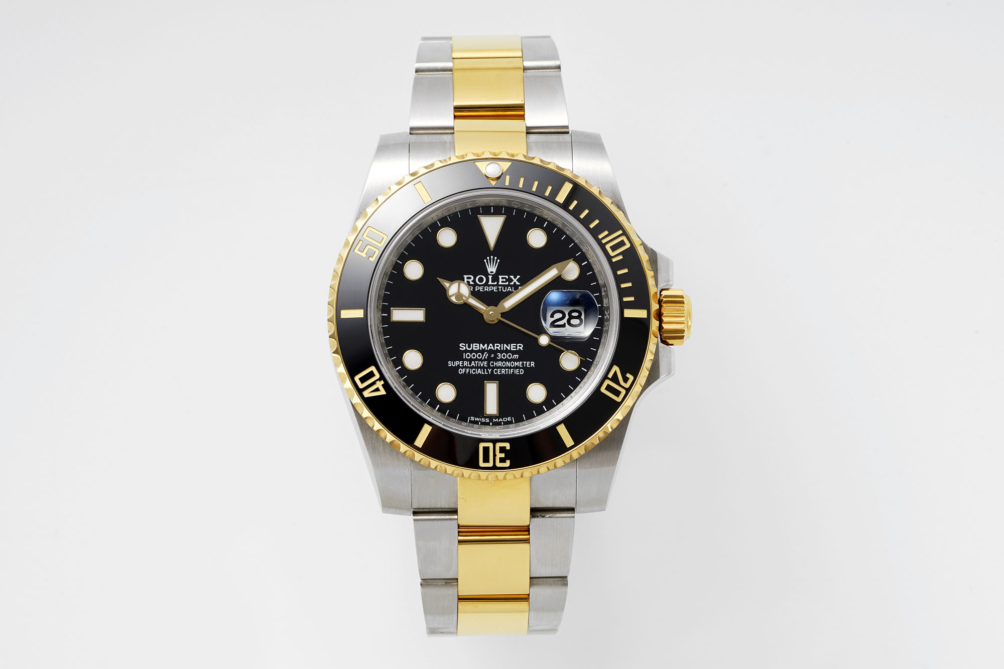 Rolex Submariner 41mm Black Dial Two - Tone Gold & Steel Watch, Calibre 3235