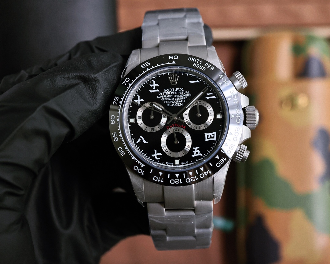 Rolex Cosmograph Daytona 40mm Watch, Calibre 4130 (Customized by Blaken)