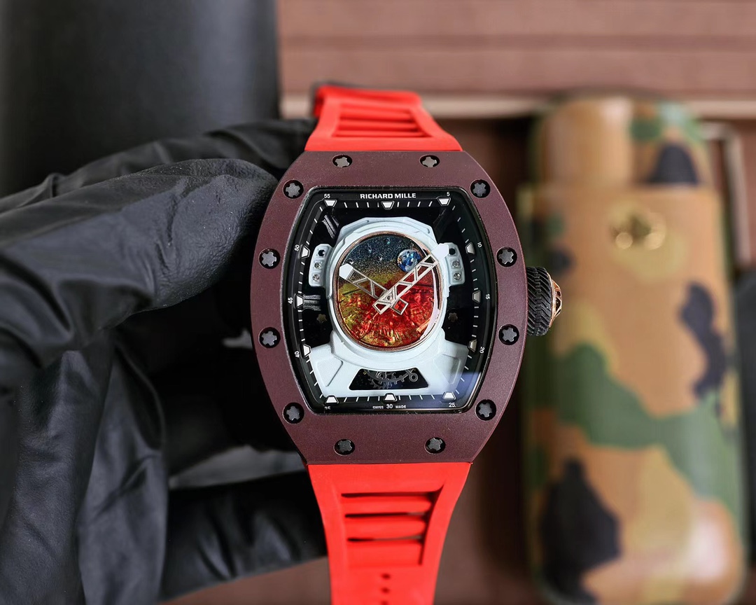 Richard Mille RM 52-05 Tourbillon Art Edition (Red Ceramic Case, Red Rubber Strap)