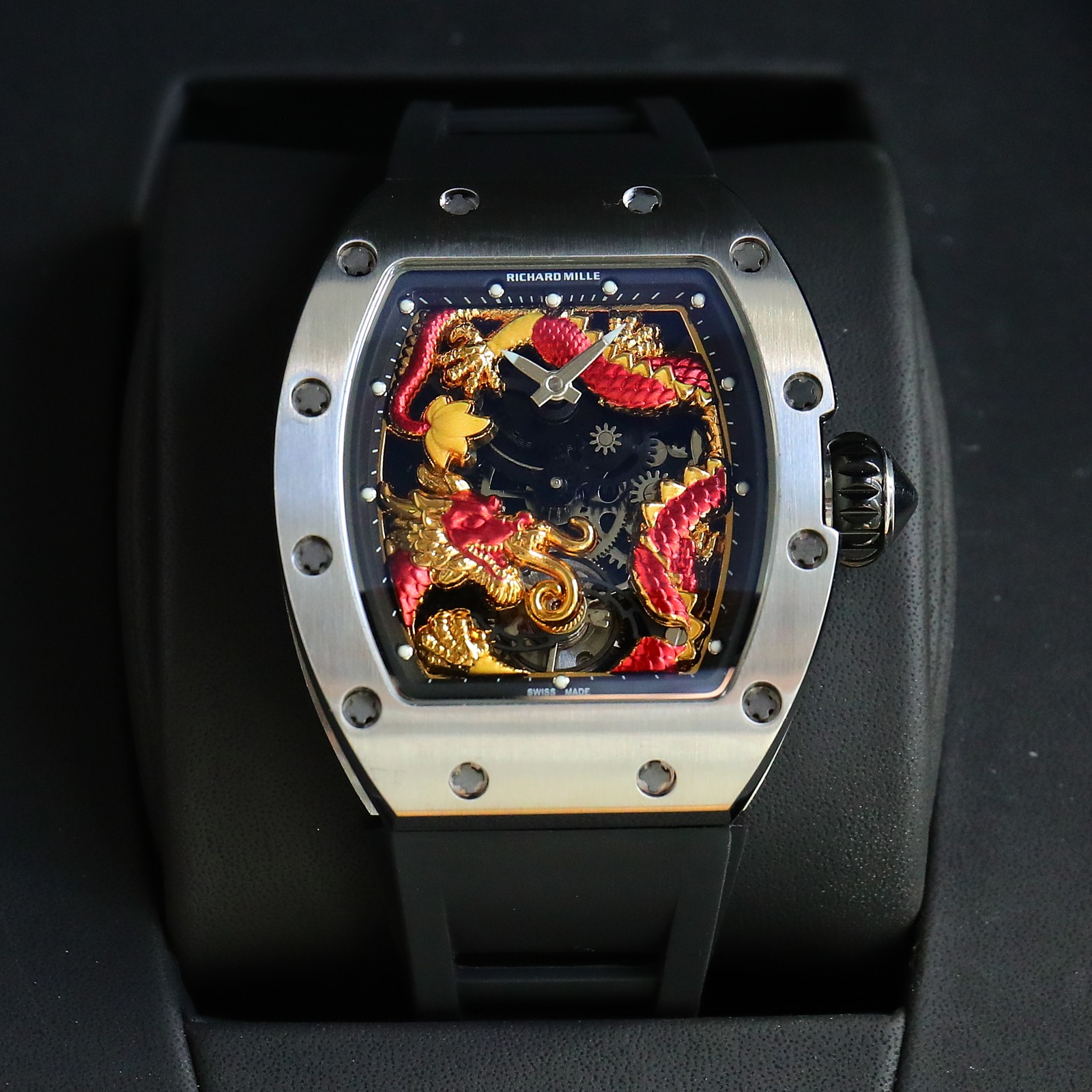 Richard Mille Dragon Tourbillon Titanium Watch (Model: RM Custom Dragon)