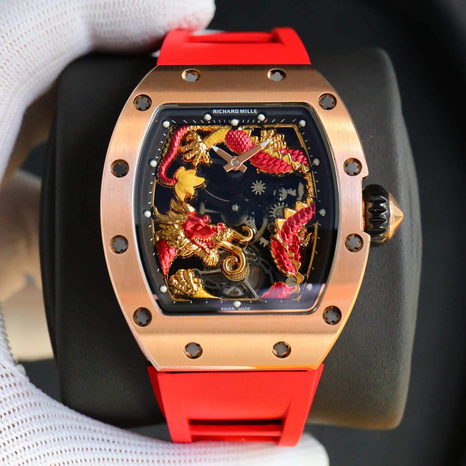 Richard Mille Dragon Tourbillon Titanium Watch (Model: RM Custom Dragon)