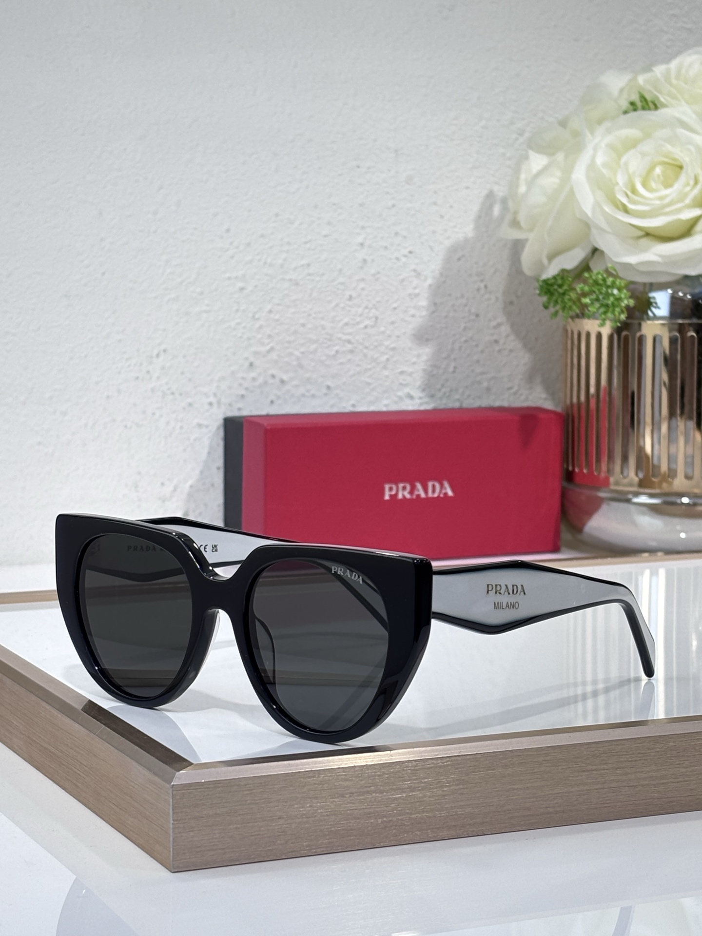 Prada Two - Tone Acetate Cat - Eye Sunglasses (Model: PR1234S)
