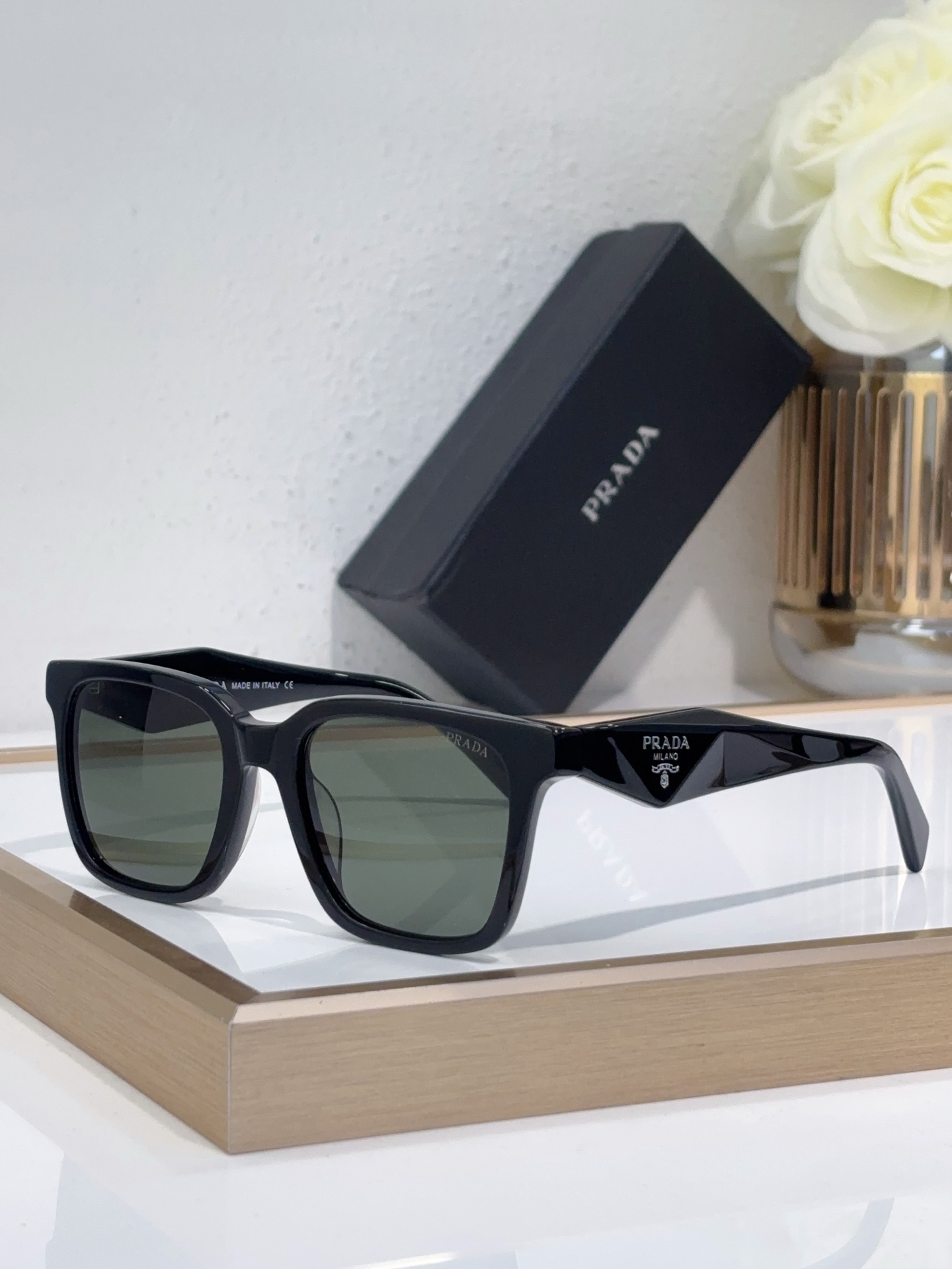 Prada Two - Tone Acetate Square Sunglasses (Model: PR03XS)