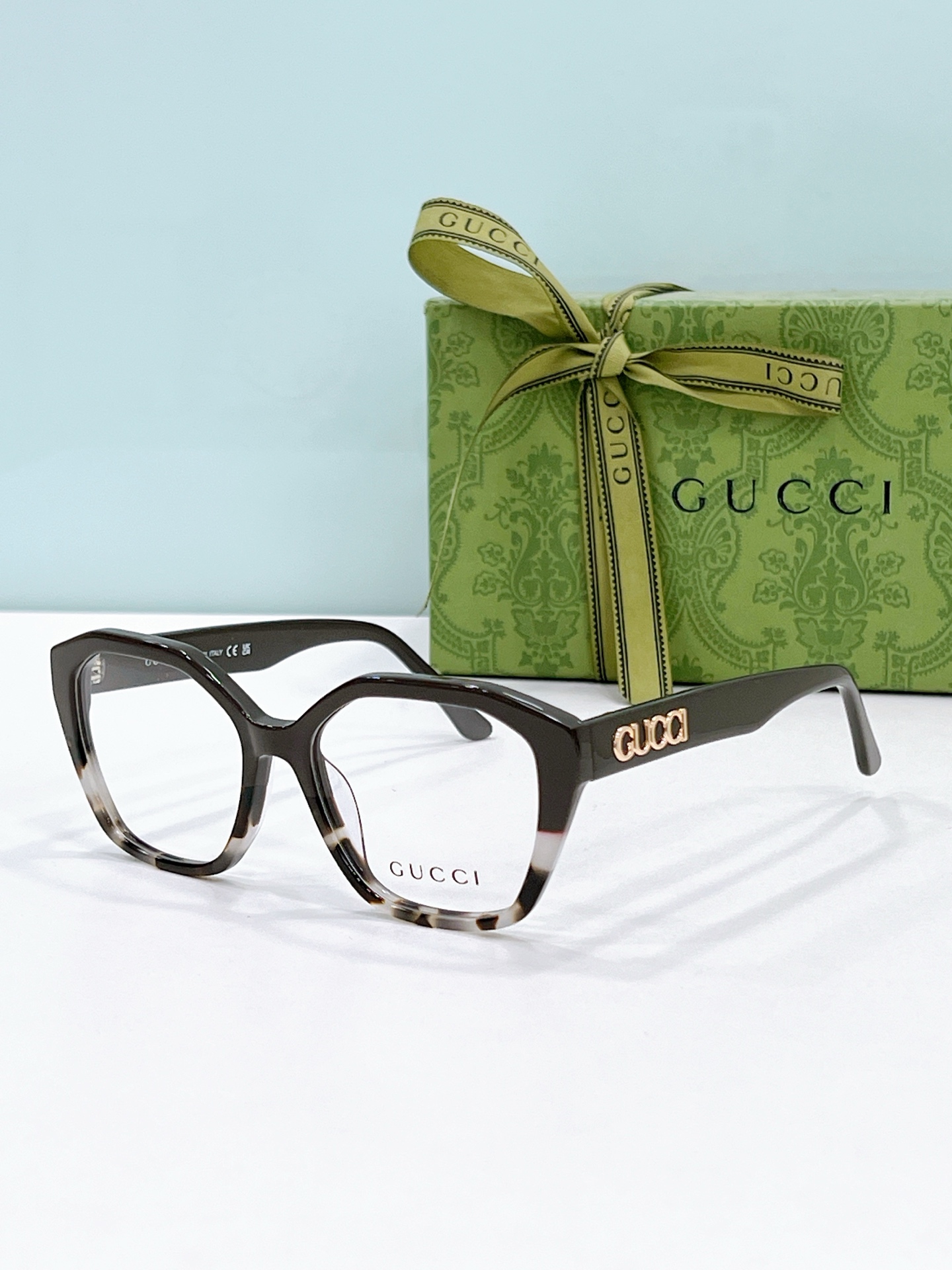Gucci Black Acetate Hexagonal Optical Frames (Model: GG0965O)