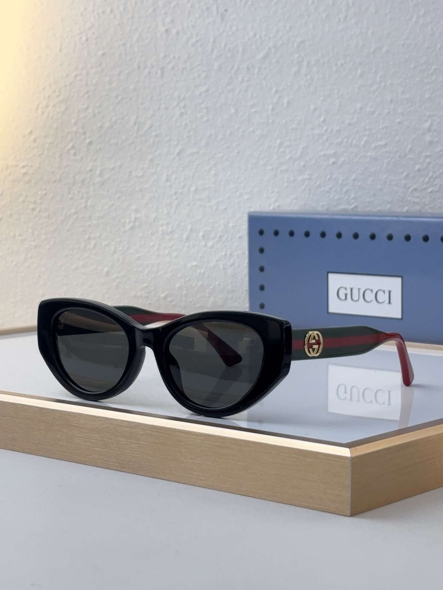 Gucci Black Acetate Cat - Eye Sunglasses (Model: GG1317S)