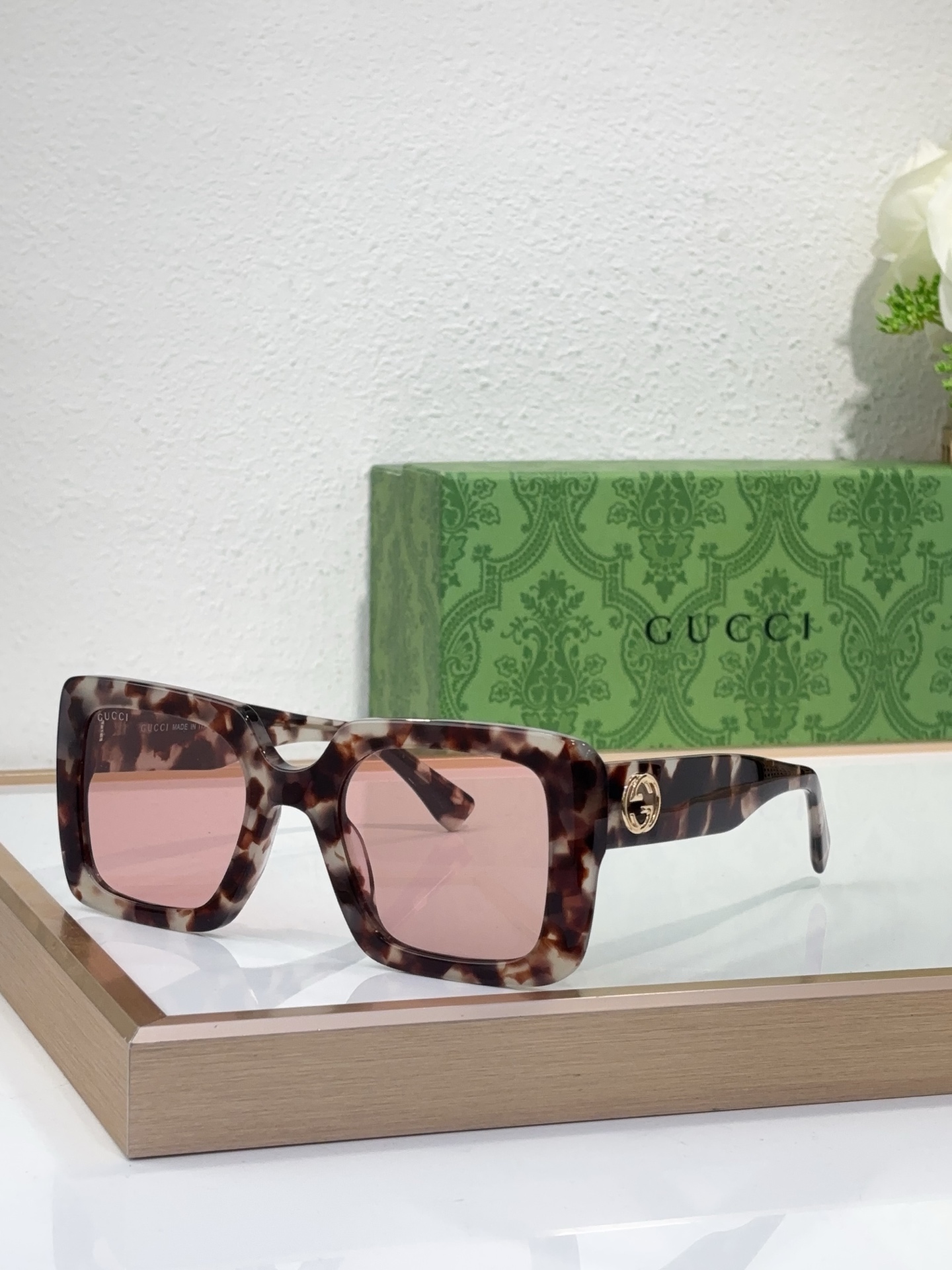 Gucci Black Acetate Square Sunglasses (Model: GG1316S)