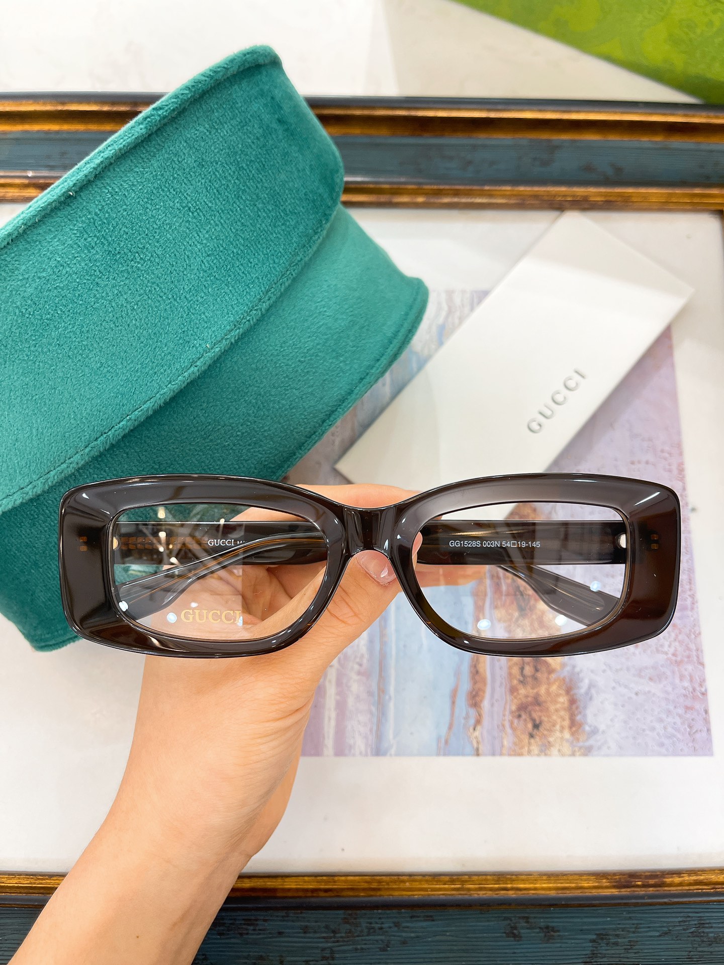 Gucci Square - Frame Optical Eyeglasses (Model: GG1525S 003N)