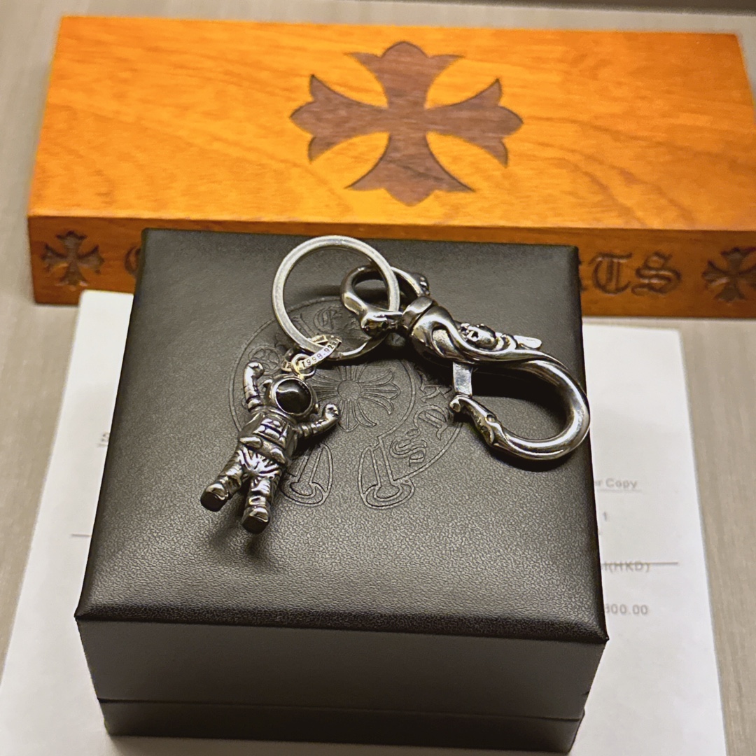 Chrome Hearts - Inspired 925 Silver Astronaut - Themed Keychain
