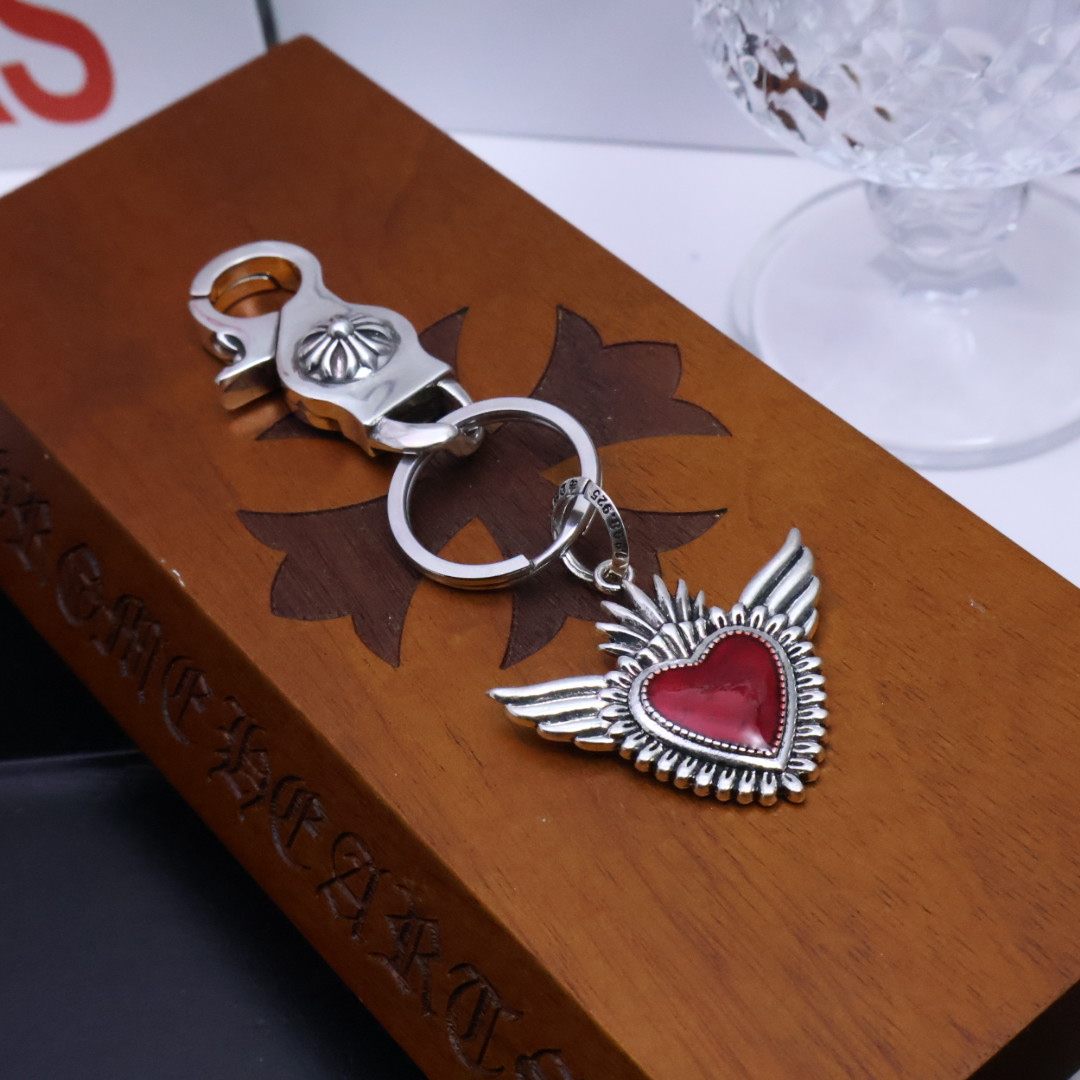 Chrome Hearts - Inspired 925 Silver Winged Heart Keychain