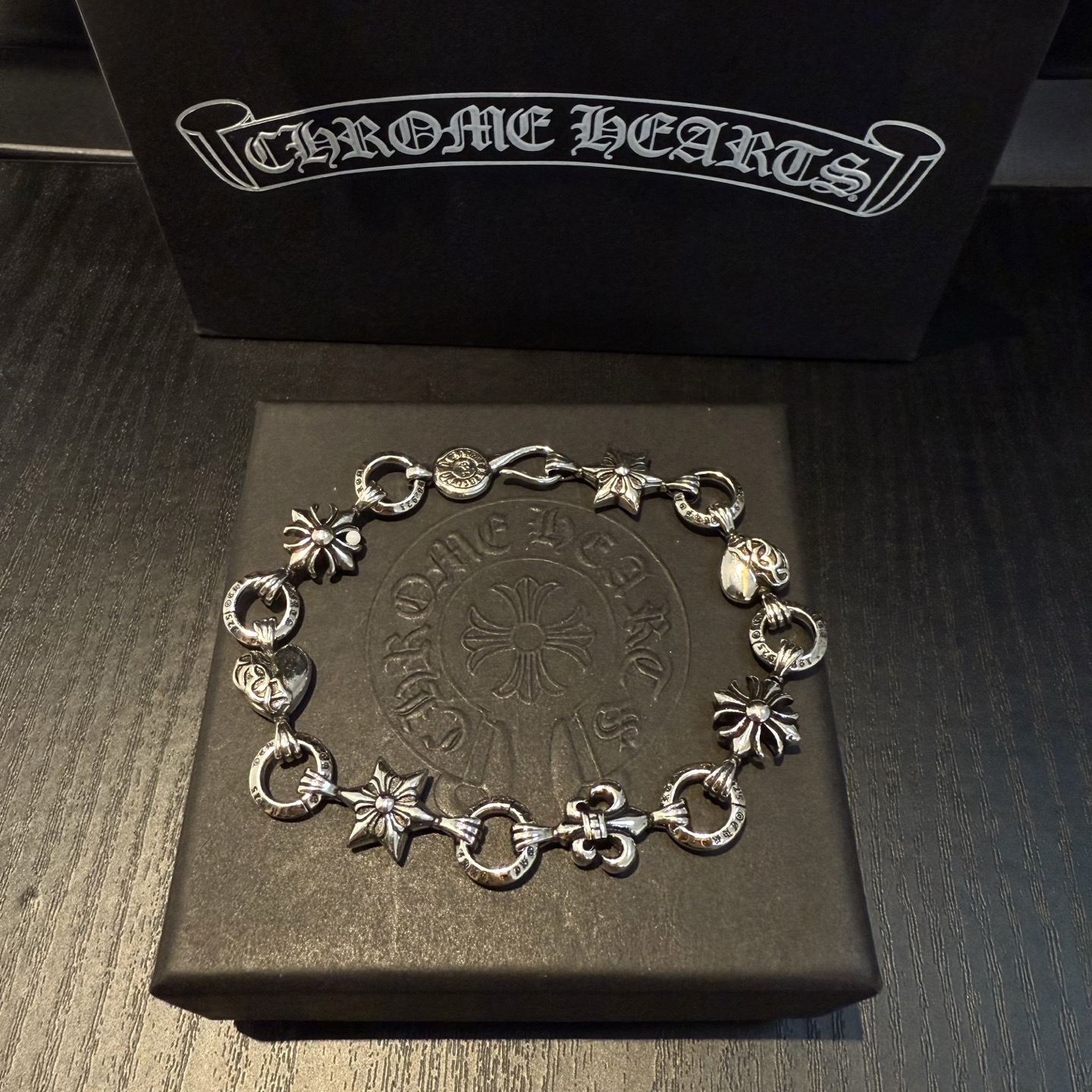 Chrome Hearts 925S Silver Mixed - Motif Link Bracelet CH - SMM LB365