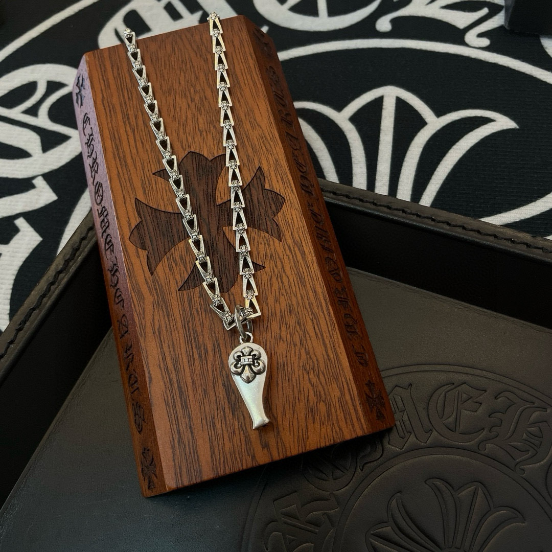 Chrome Hearts Engraved Link Chain & Unique Pendant Necklace CH - ELCPN245