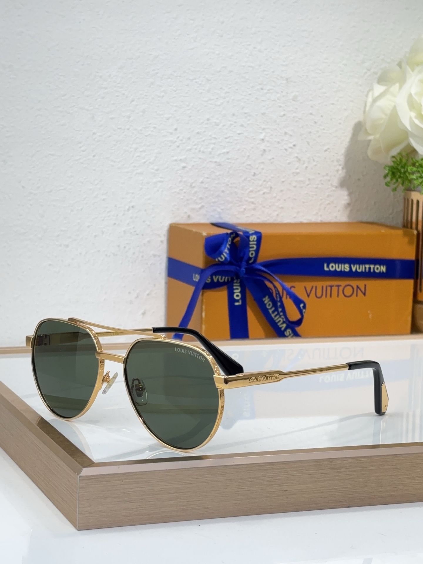 Louis Vuitton Z1717E Gold-Tone Aviator Double-Bridge Sunglasses