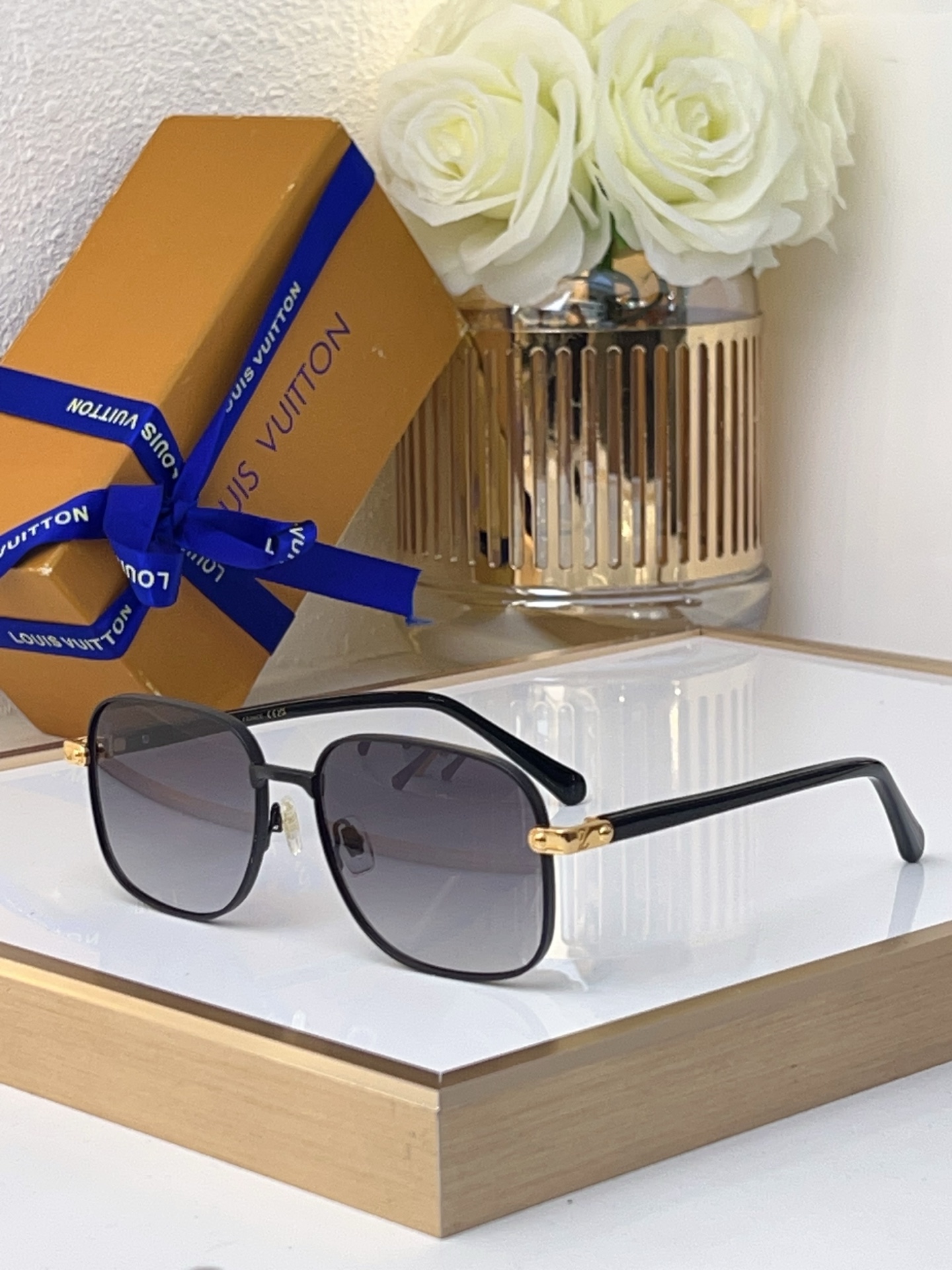 Louis Vuitton Z1715E Square Metal Sunglasses