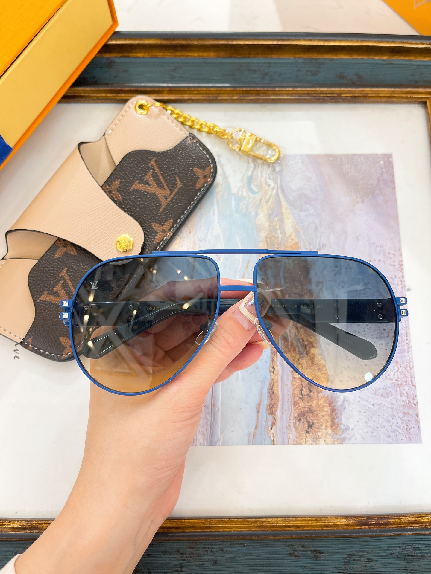 Louis Vuitton Z3150E Octagonal Aviator Sunglasses