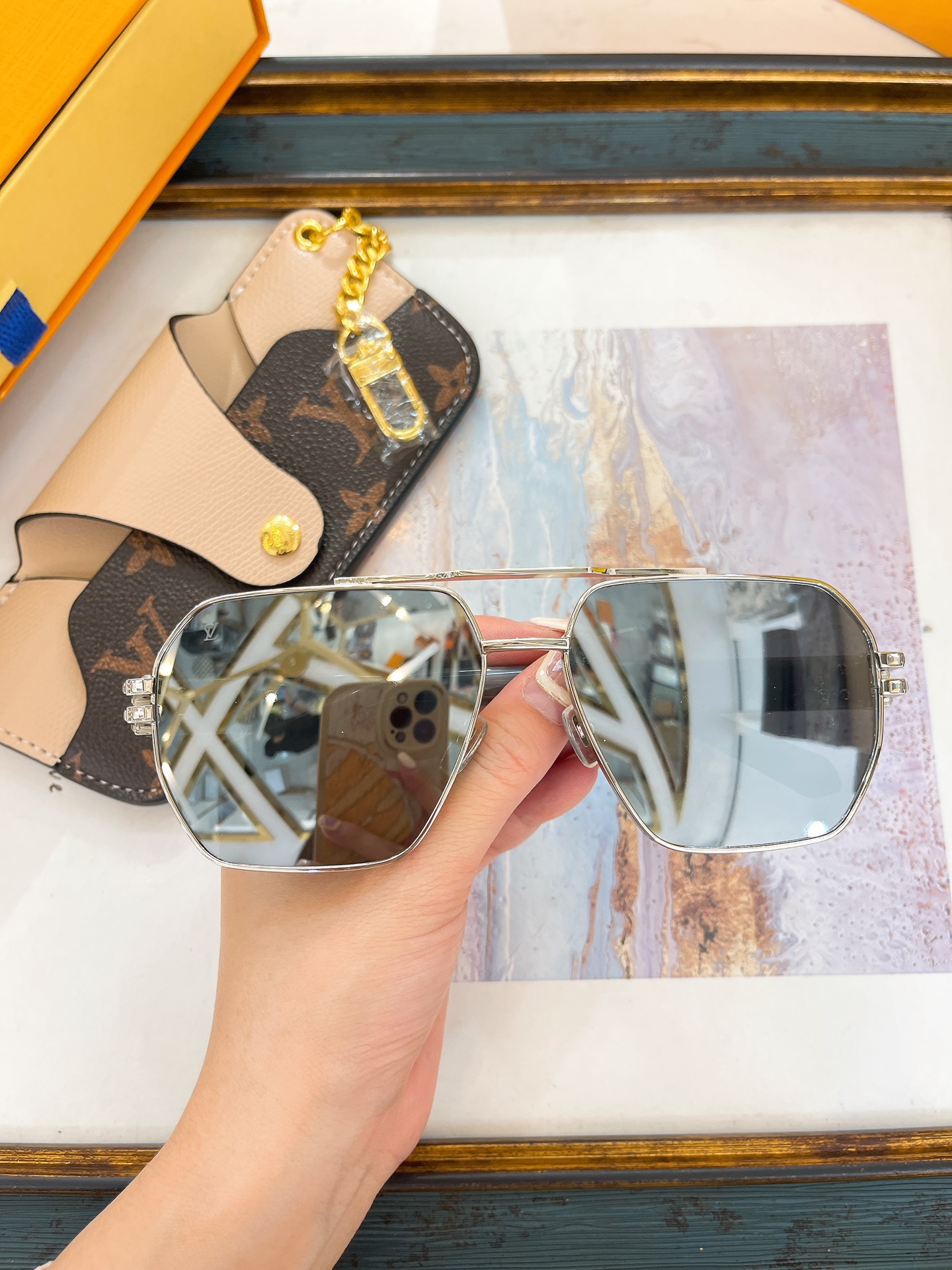 Louis Vuitton Z3150E Octagonal Aviator Sunglasses