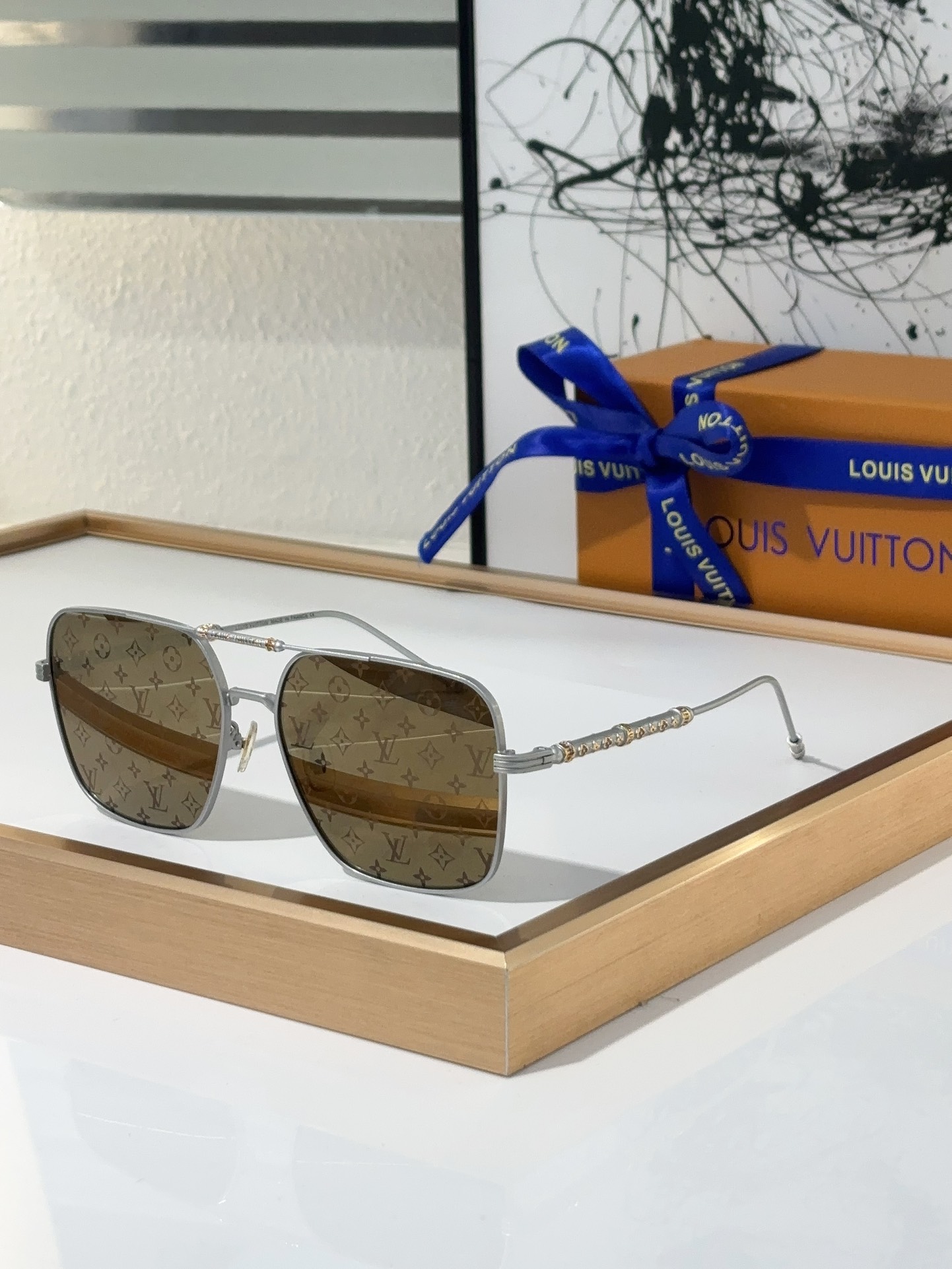Louis Vuitton Z3130E Square Aviator Sunglasses