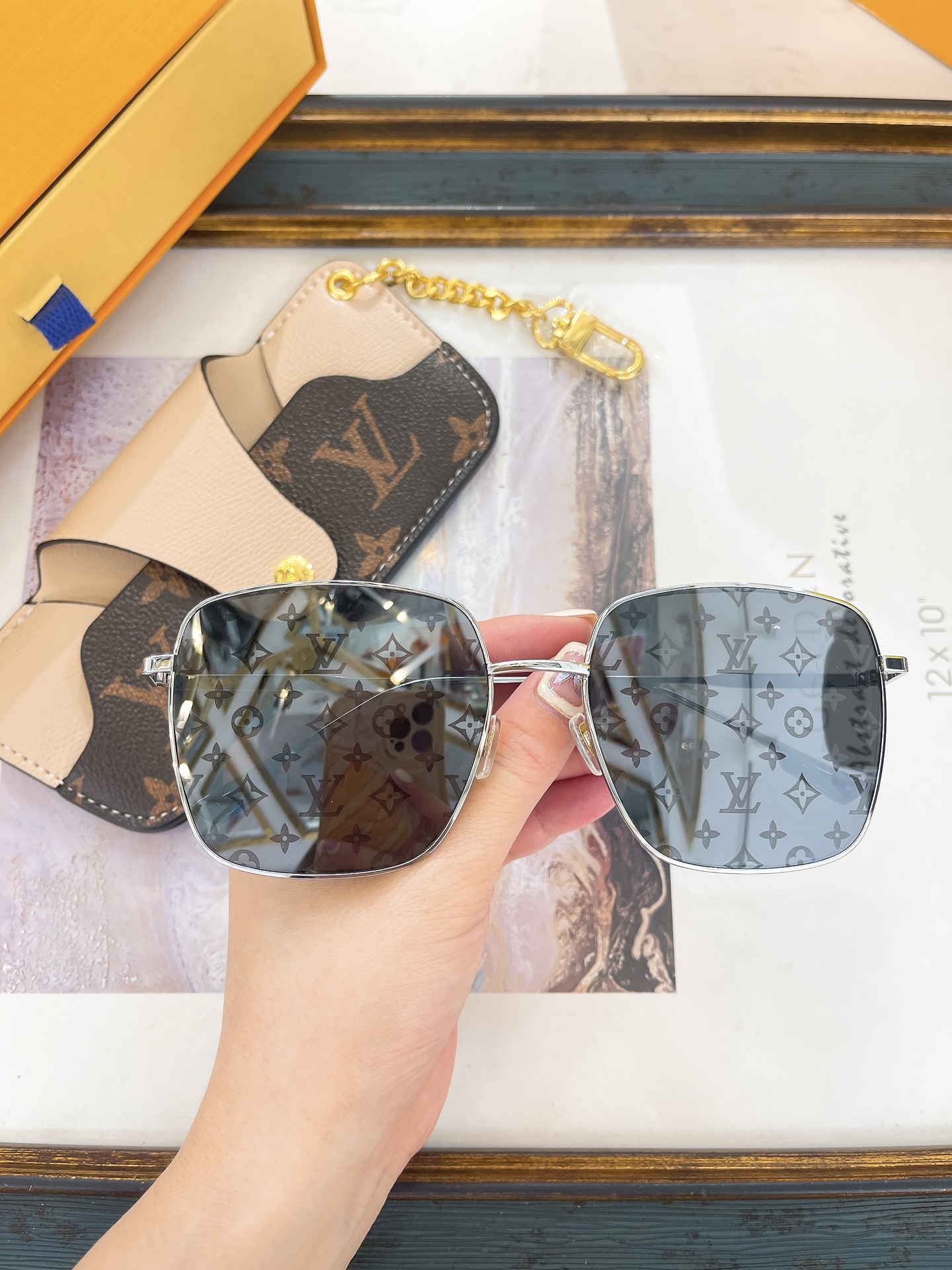 Louis Vuitton Z2840E Square Metal Sunglasses