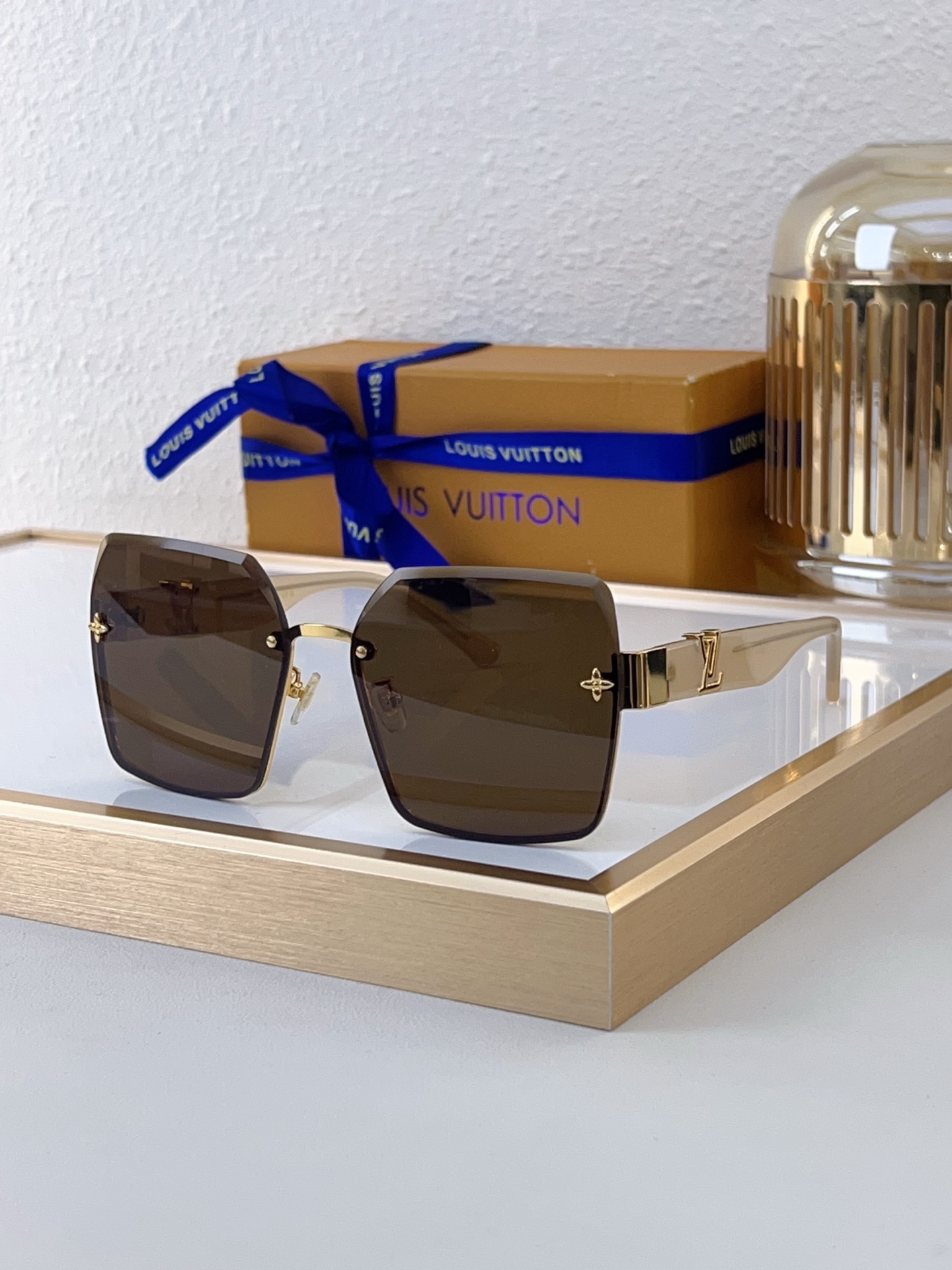 Louis Vuitton Z2760E Square Semi-Rimless Sunglasses
