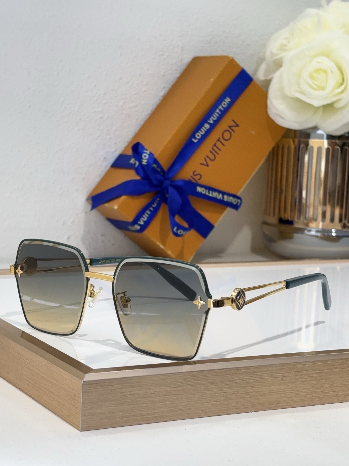 Louis Vuitton Z2670E Square Semi-Rimless Sunglasses