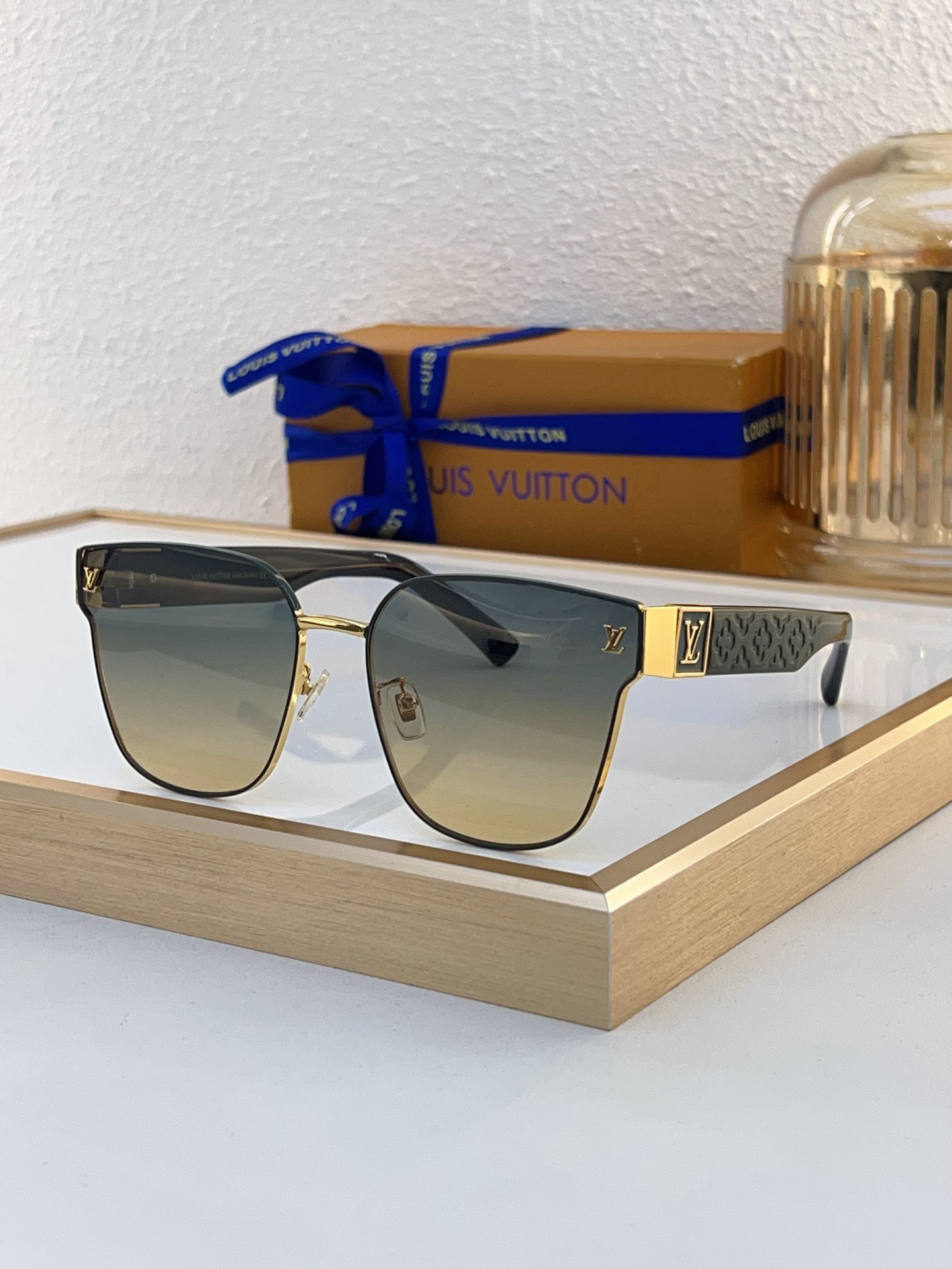 Louis Vuitton Z2560E Square Half - Rim Sunglasses