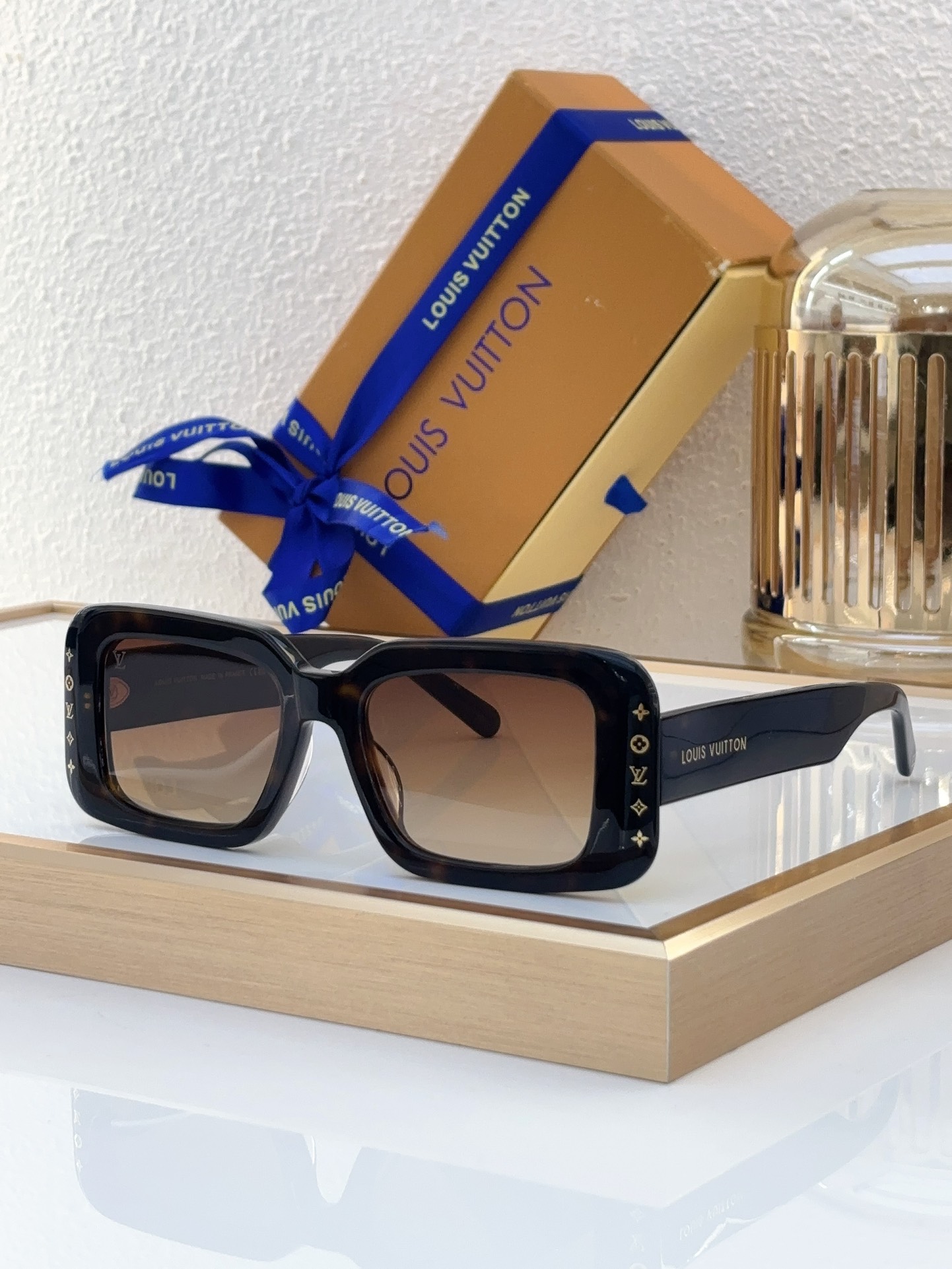 Louis Vuitton Z2450E Two - Tone Square Sunglasses