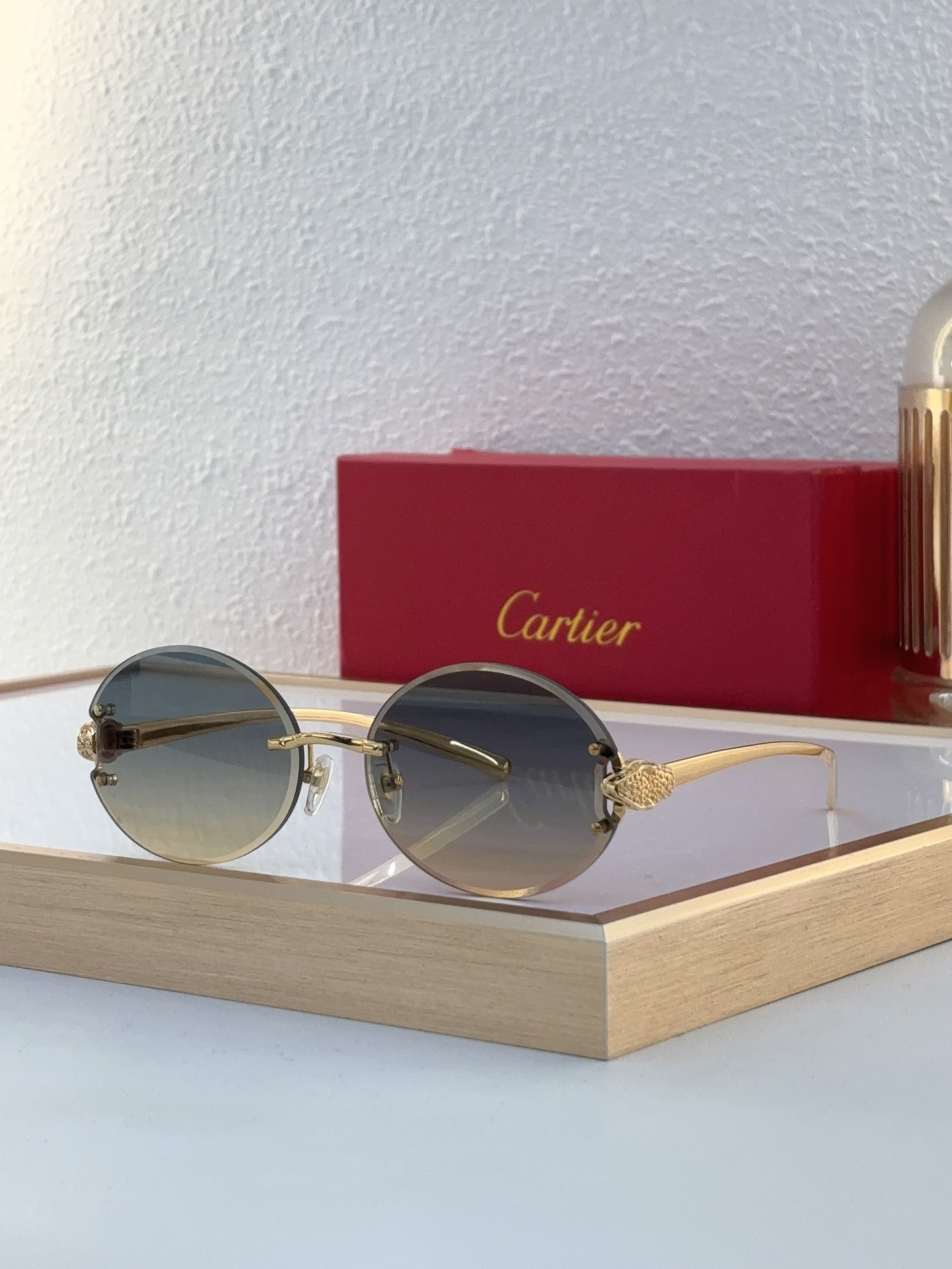 Cartier CT0645S Rimless Round Sunglasses
