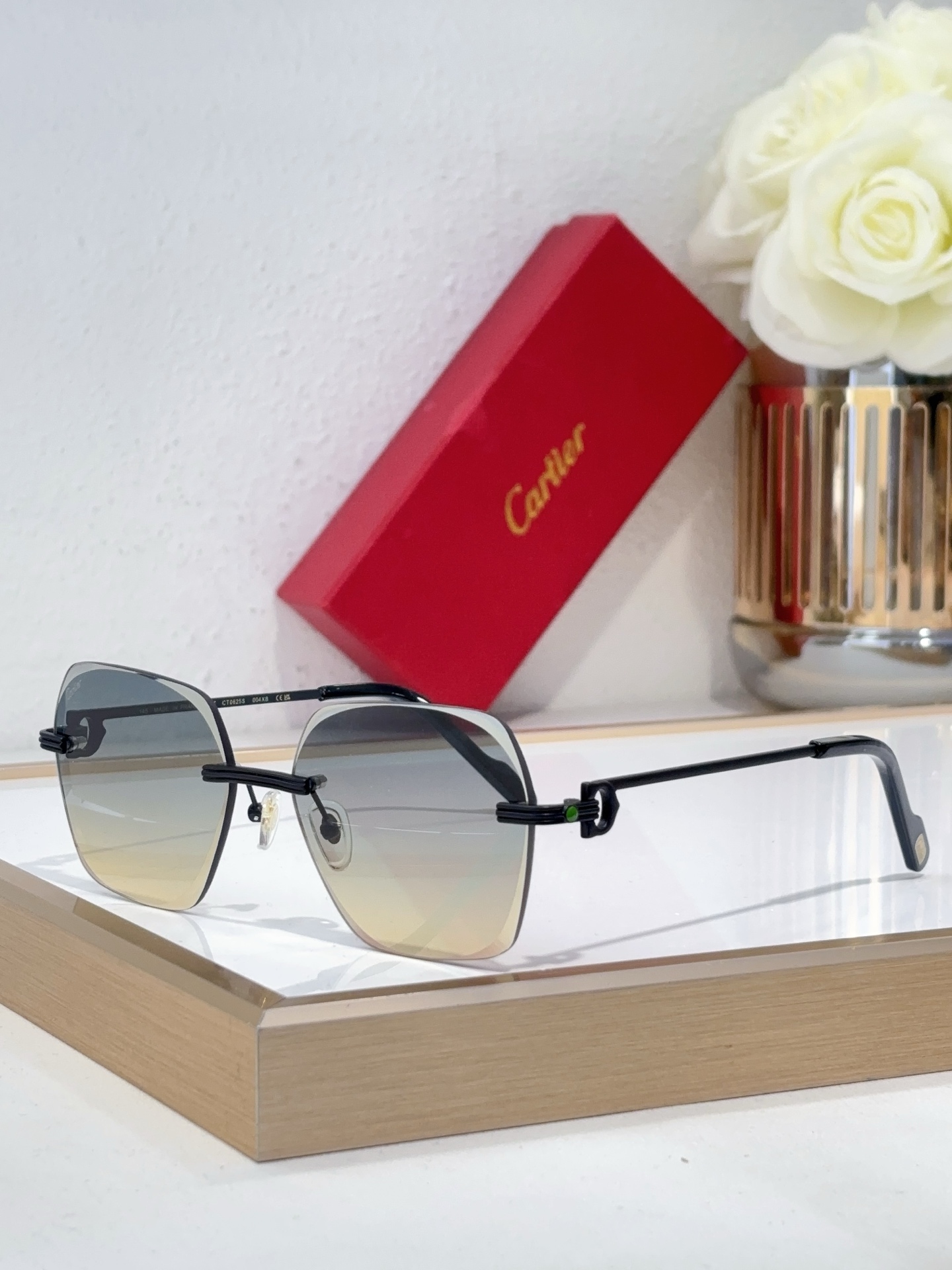 Cartier CT0625S Rimless Irregular - Shaped Optical Glasses